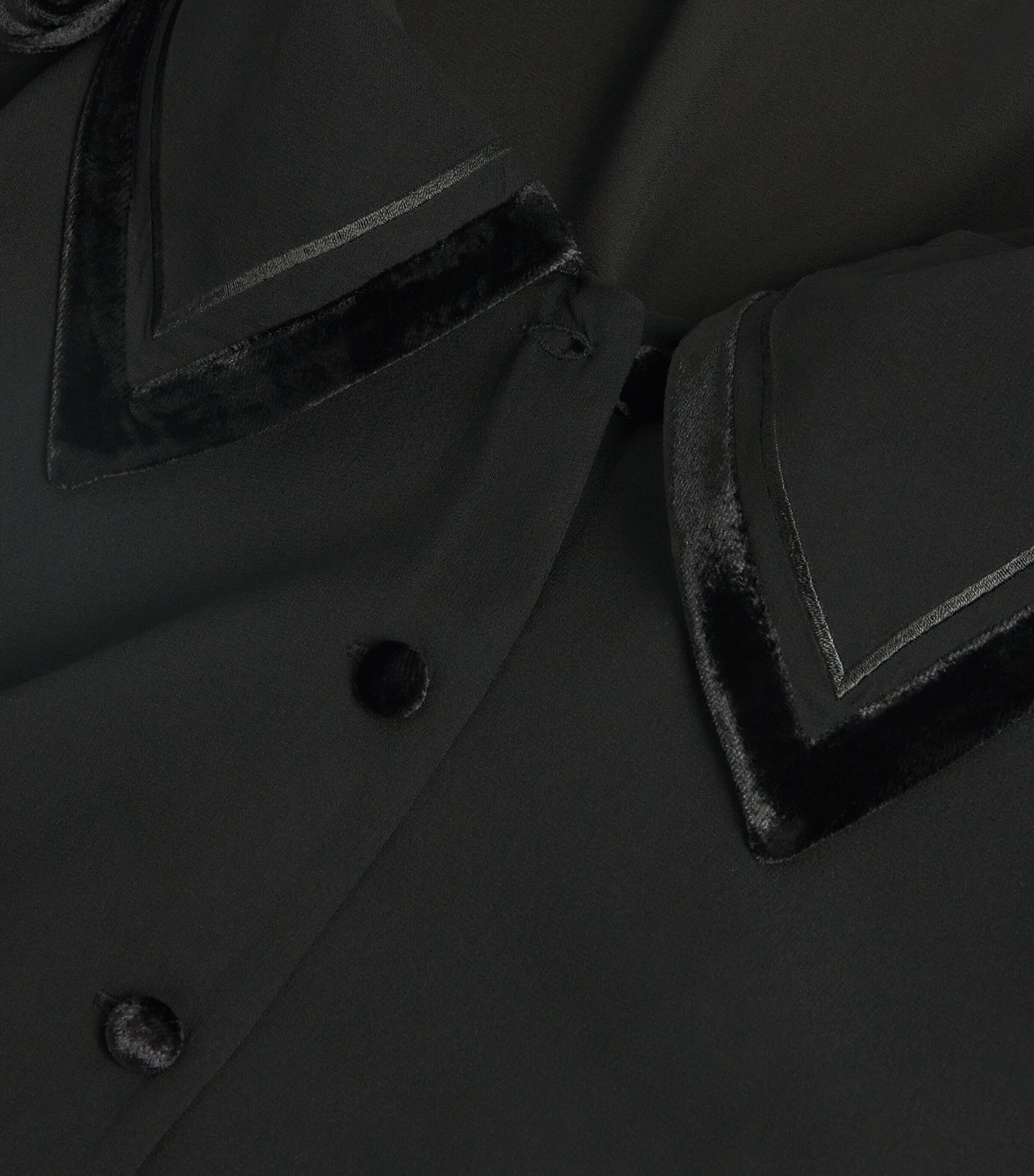 The Silk Sailor Blouse BLACK Image 5