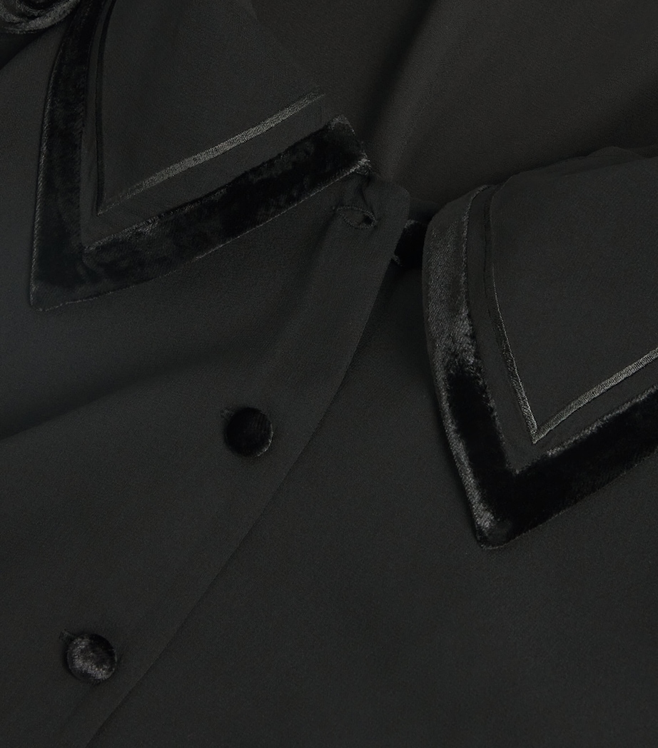 The Silk Sailor Blouse BLACK Image 5