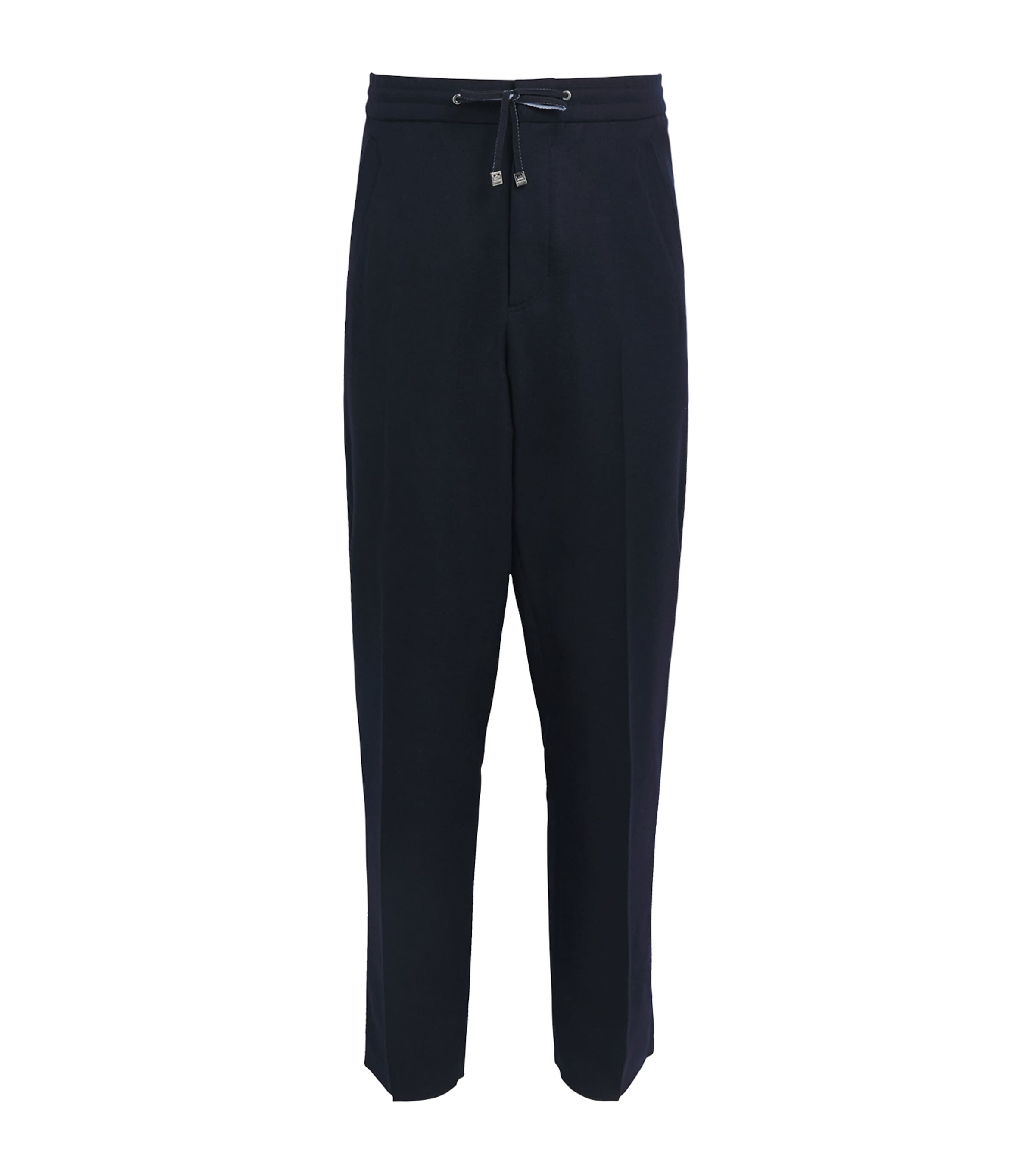 Brett Johnson Mens Wool-Blend Drawstring Sweatpants Navy Image 1