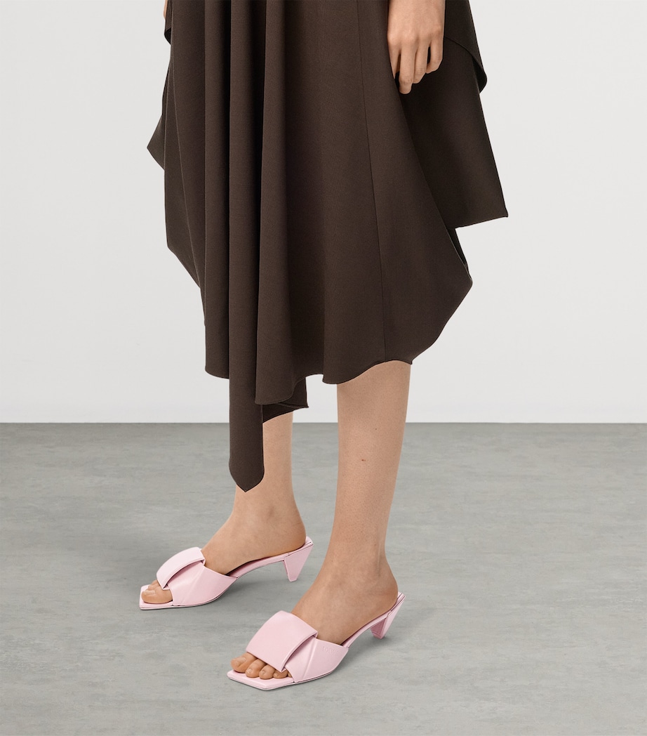 LOEWE Leather Origami Mules 45 Crystal Pink Image 2