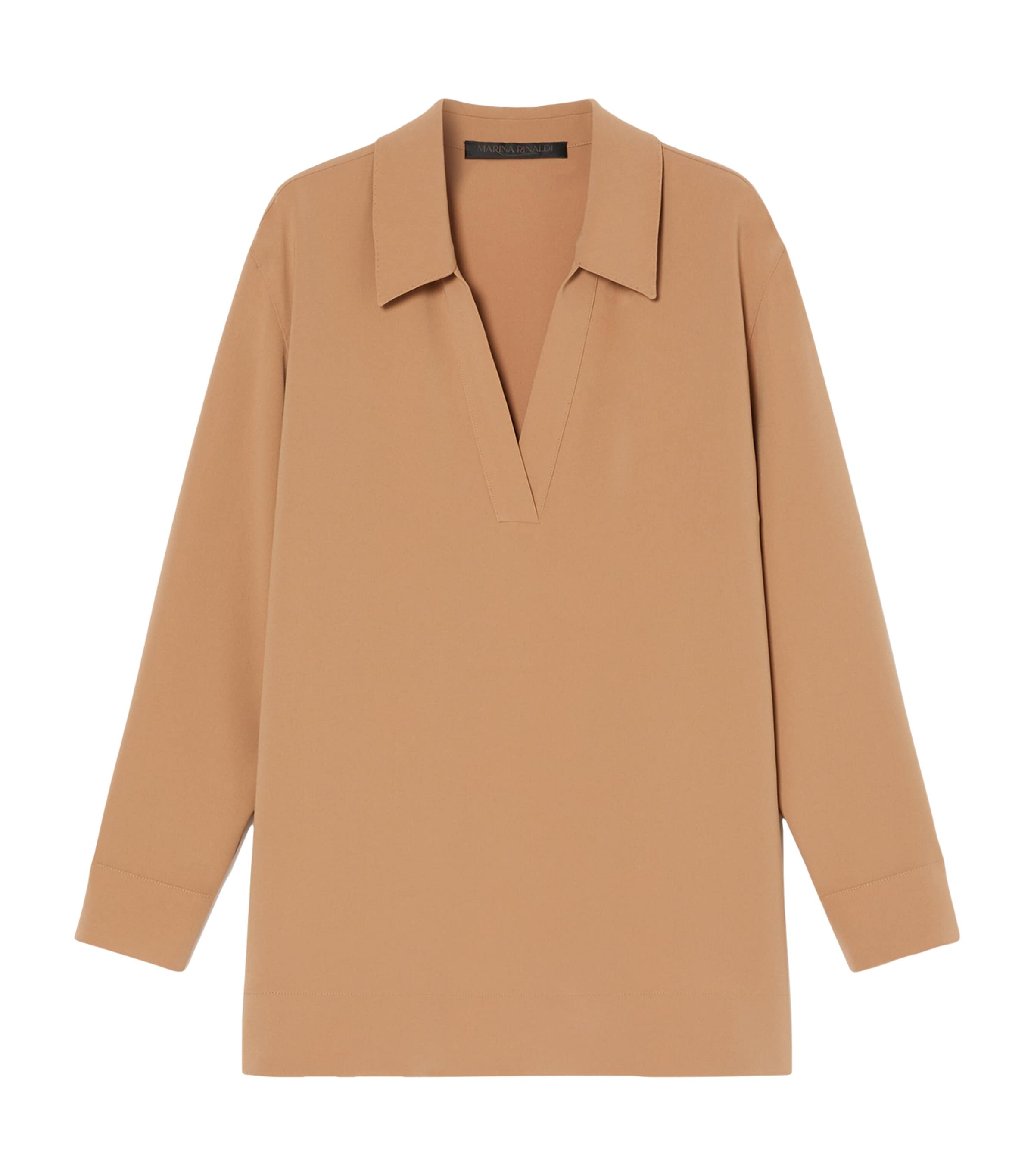 V-Neck Zama Blouse CAMEL Image 1