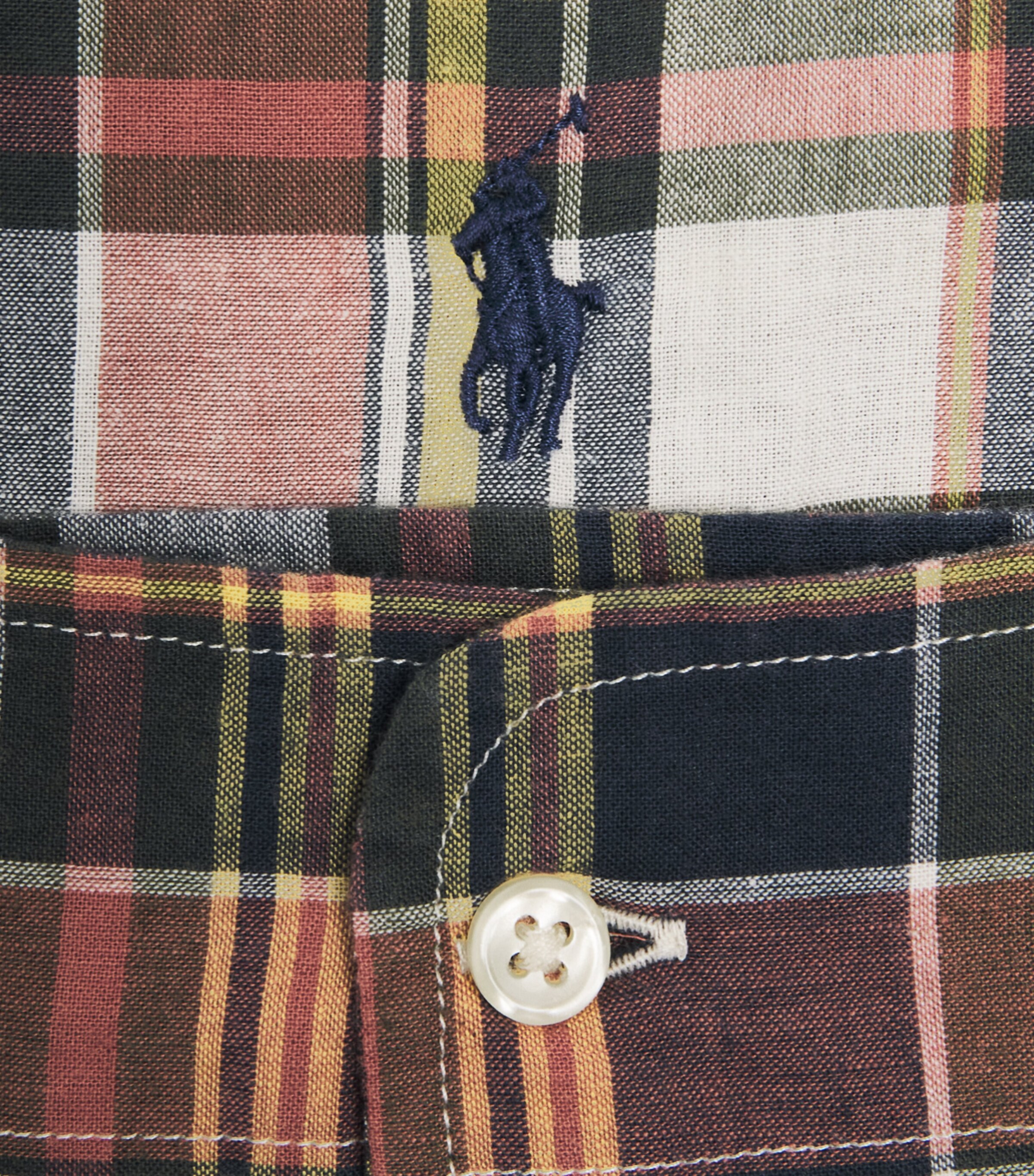 Ralph Lauren Kids Check Shirt (6-14 Years) Nvy Yell Mlti Image 2