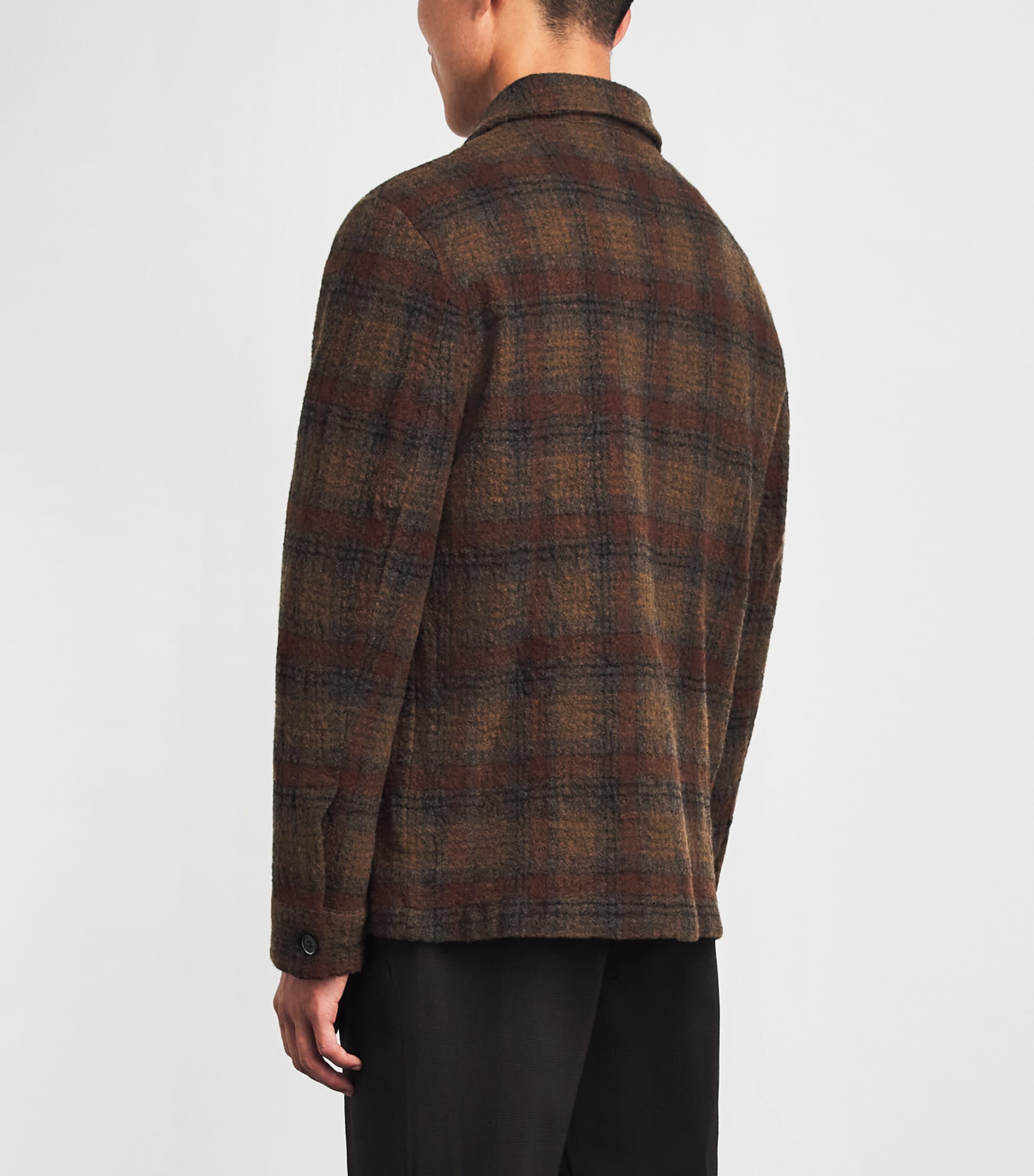 Barena Mens Wool Check Cedrone Overshirt Uni Unico Image 5