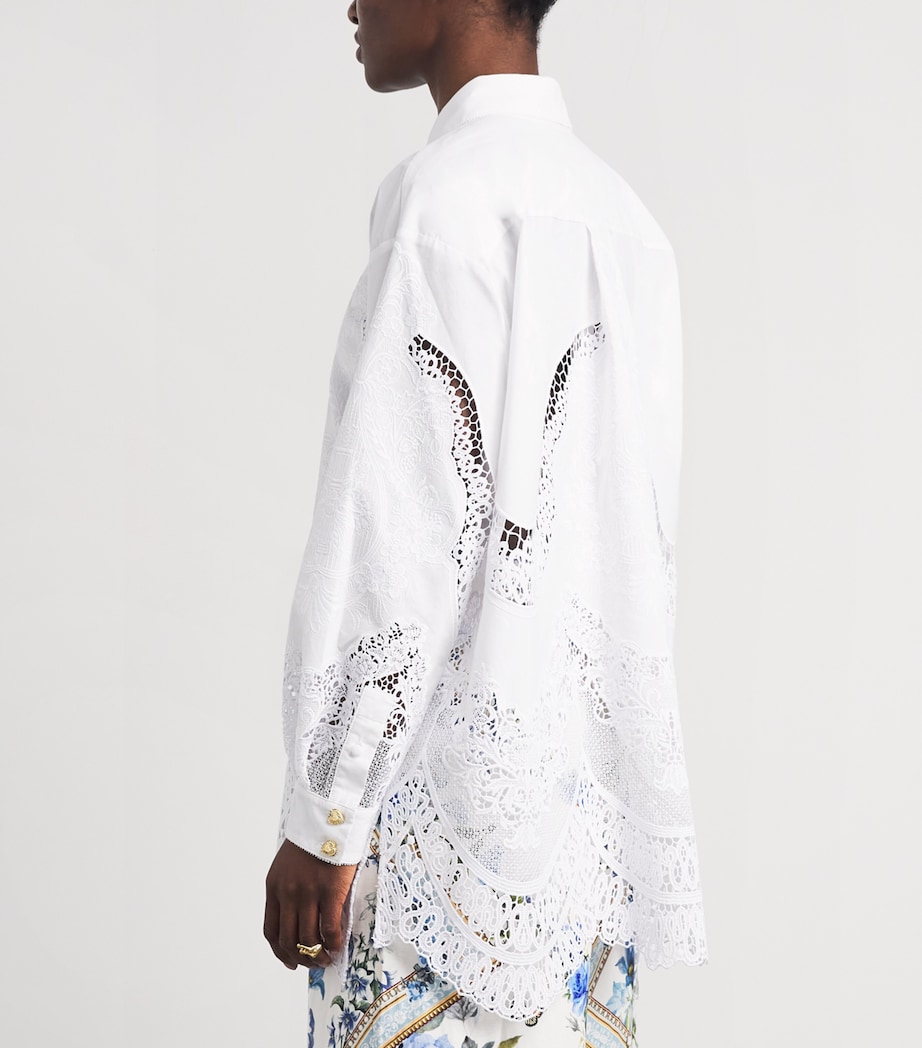 Camilla Womens Cotton Broderie Anglaise Shirt Dandelion Skies Image 5