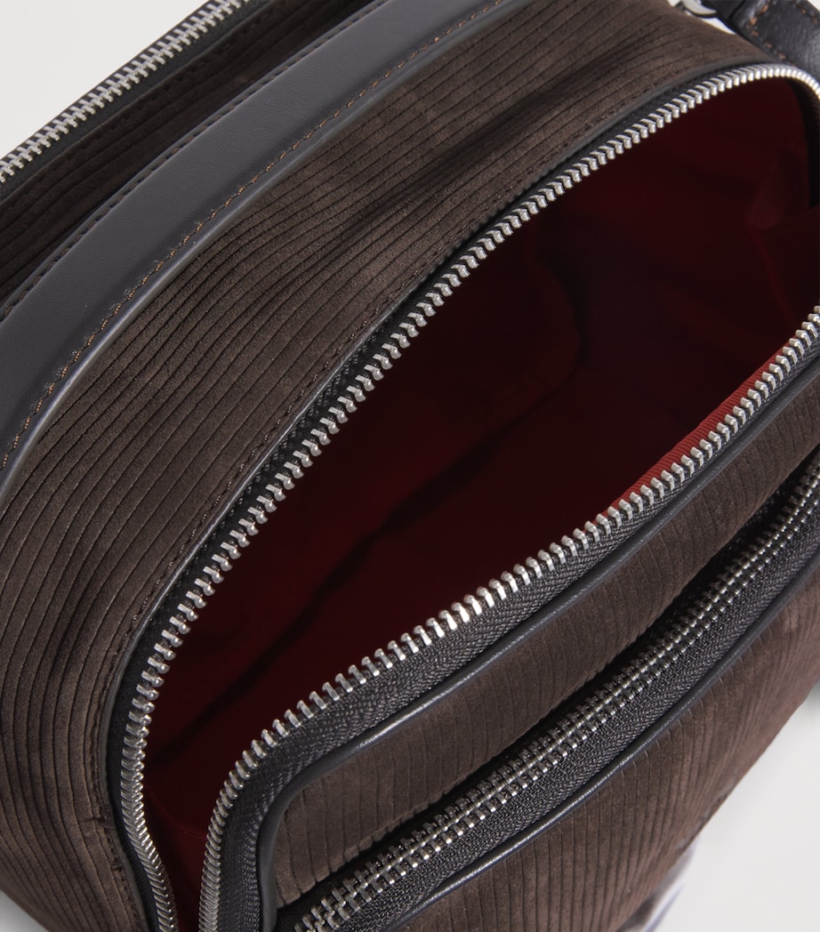 Suede Camera Cross-Body Bag 69_DARK BROWN Image 4