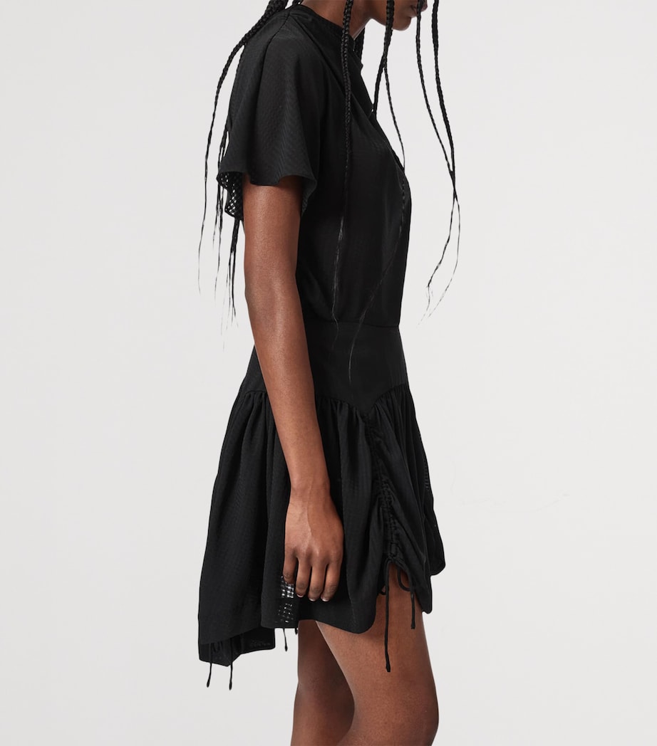 AllSaints Womens Check Aria Mini Skirt Black Image 5