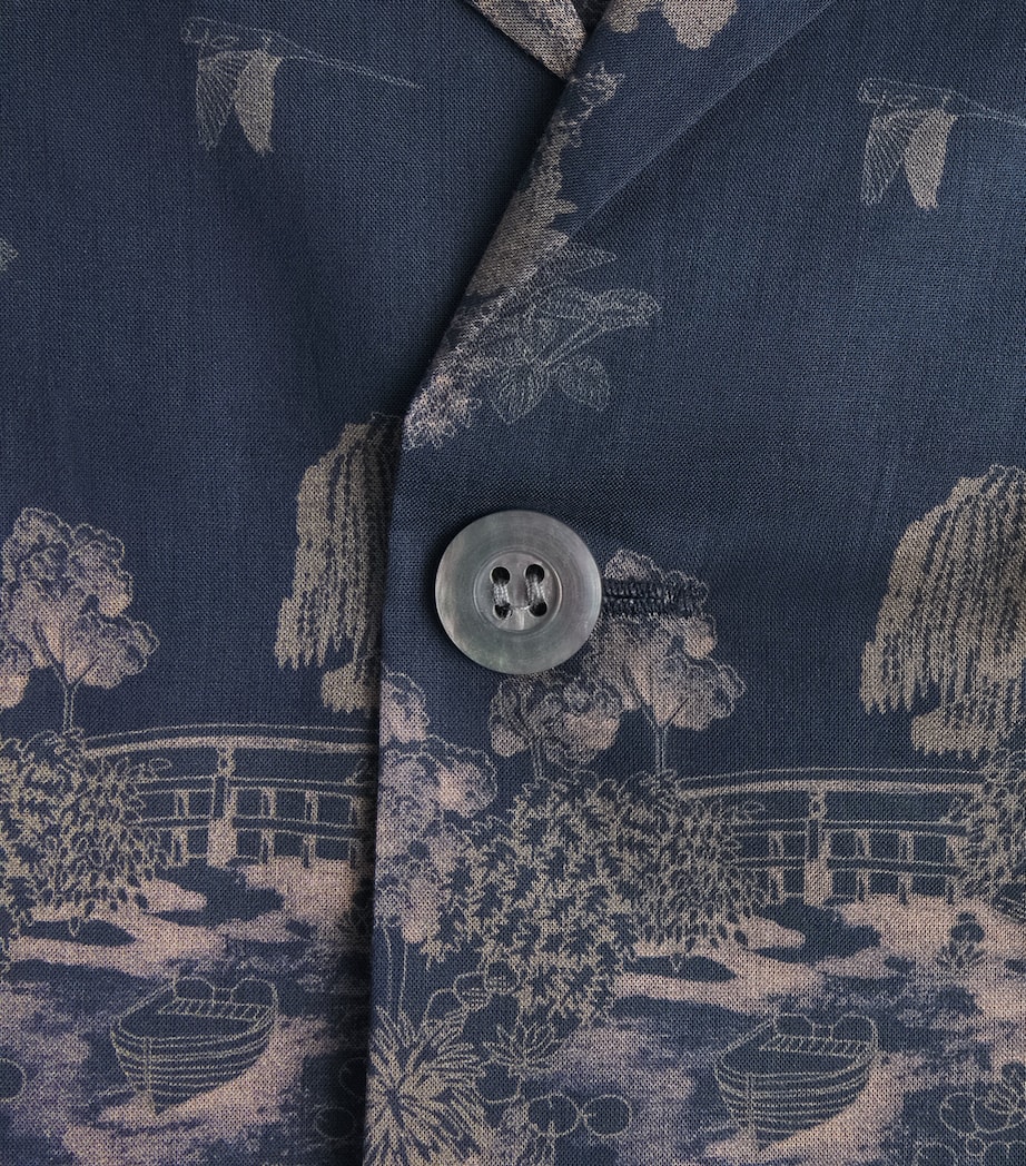 Derek Rose Mens Cotton Ledbury Pyjama Set Nav Image 6