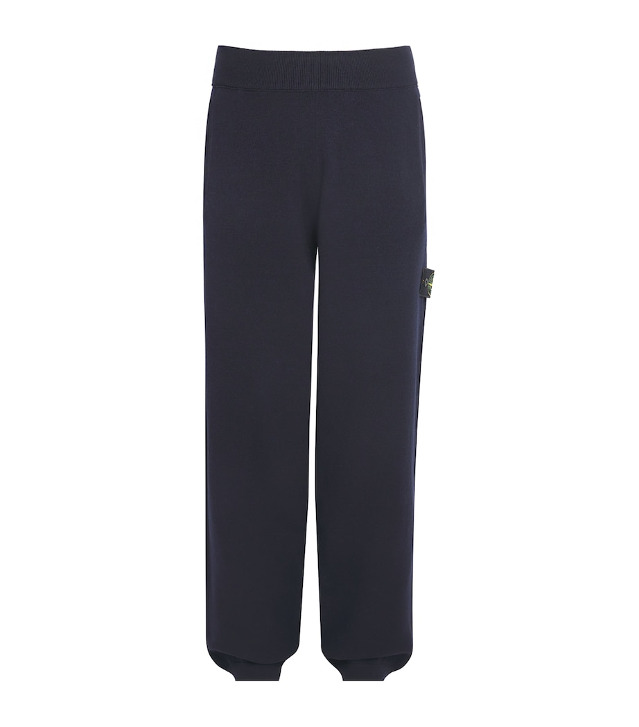 Stone Island Mens Virgin Wool-Blend Compass Sweatpants Image 1