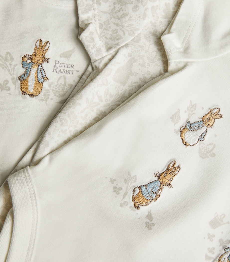 Peter Rabbit Embroidered Playsuits (Set of 3) WHITE Image 4