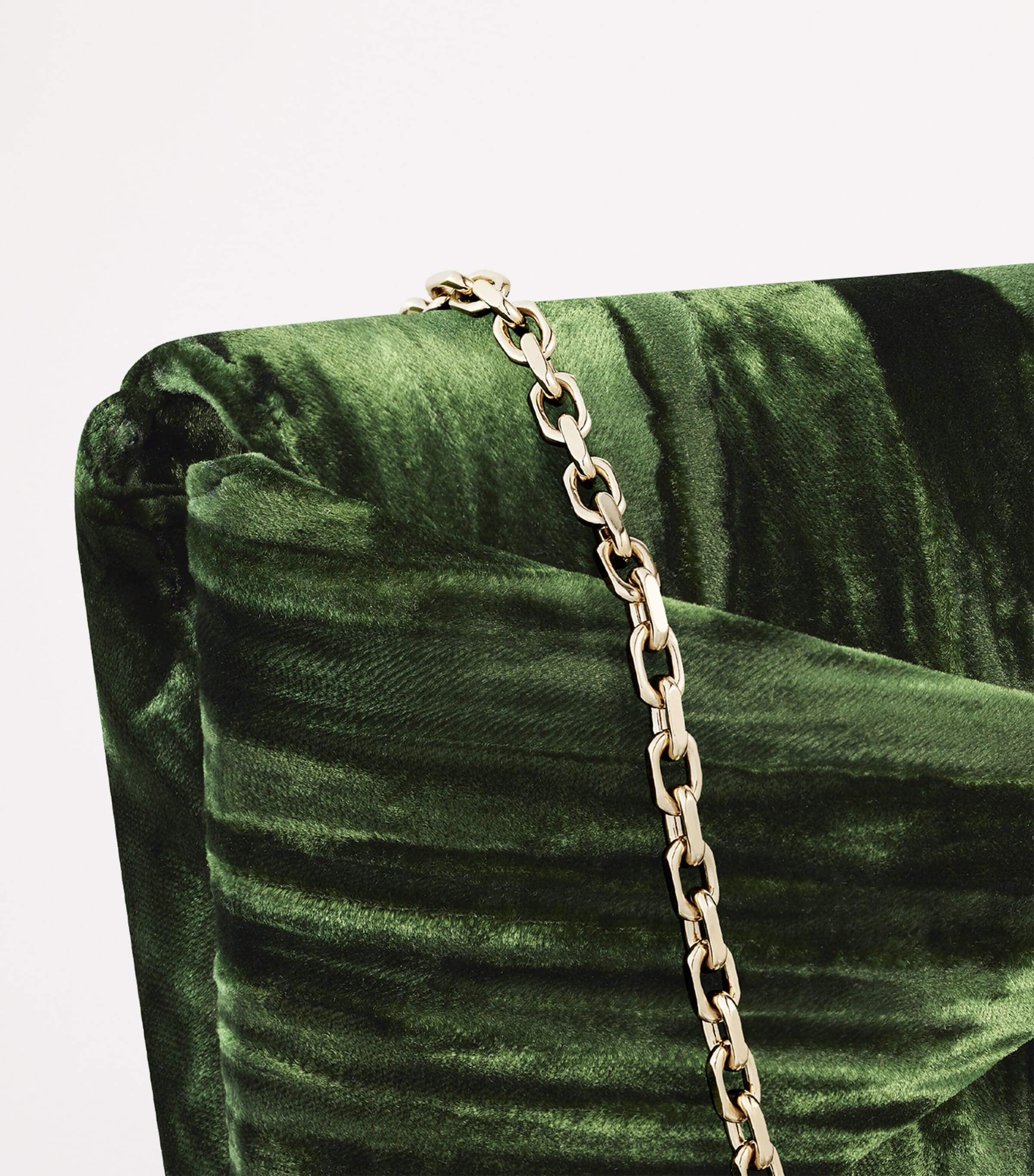 Velvet Panthère Graphique de Cartier Chain Pouch GREEN Image 6
