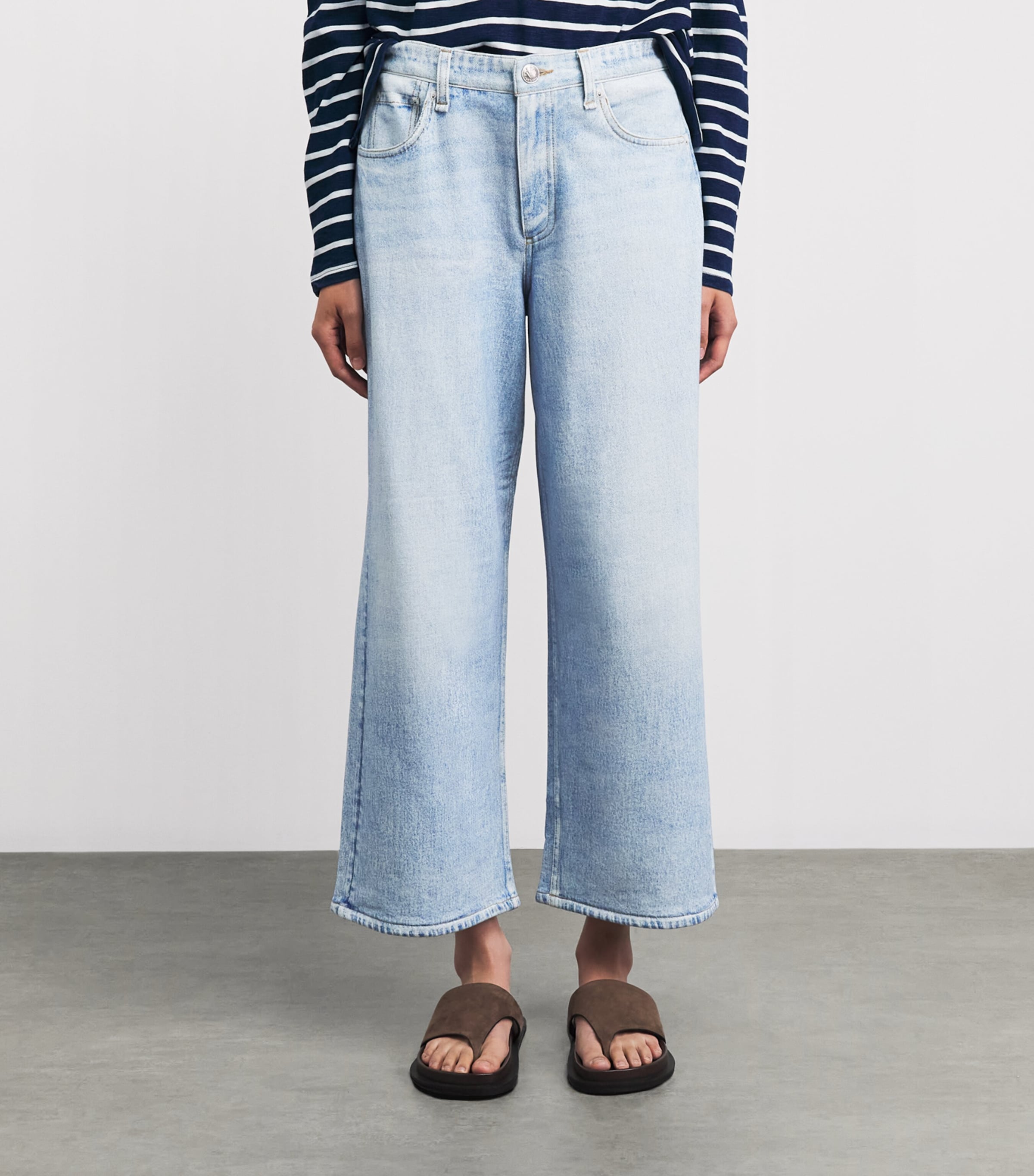 Rag & Bone Womens Miramar Sofie Wide-Leg Jeans Aria Image 4