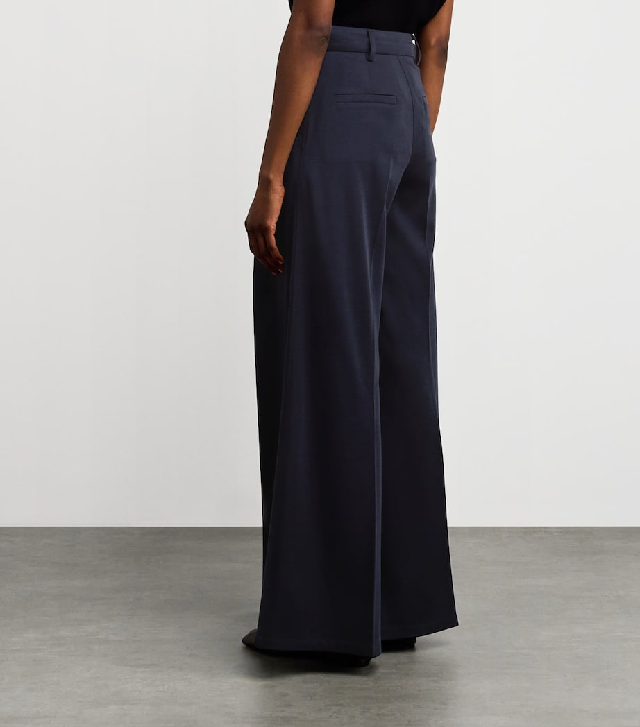 Wool Jersey Palazzo Trousers ULTRAMARINE Image 4