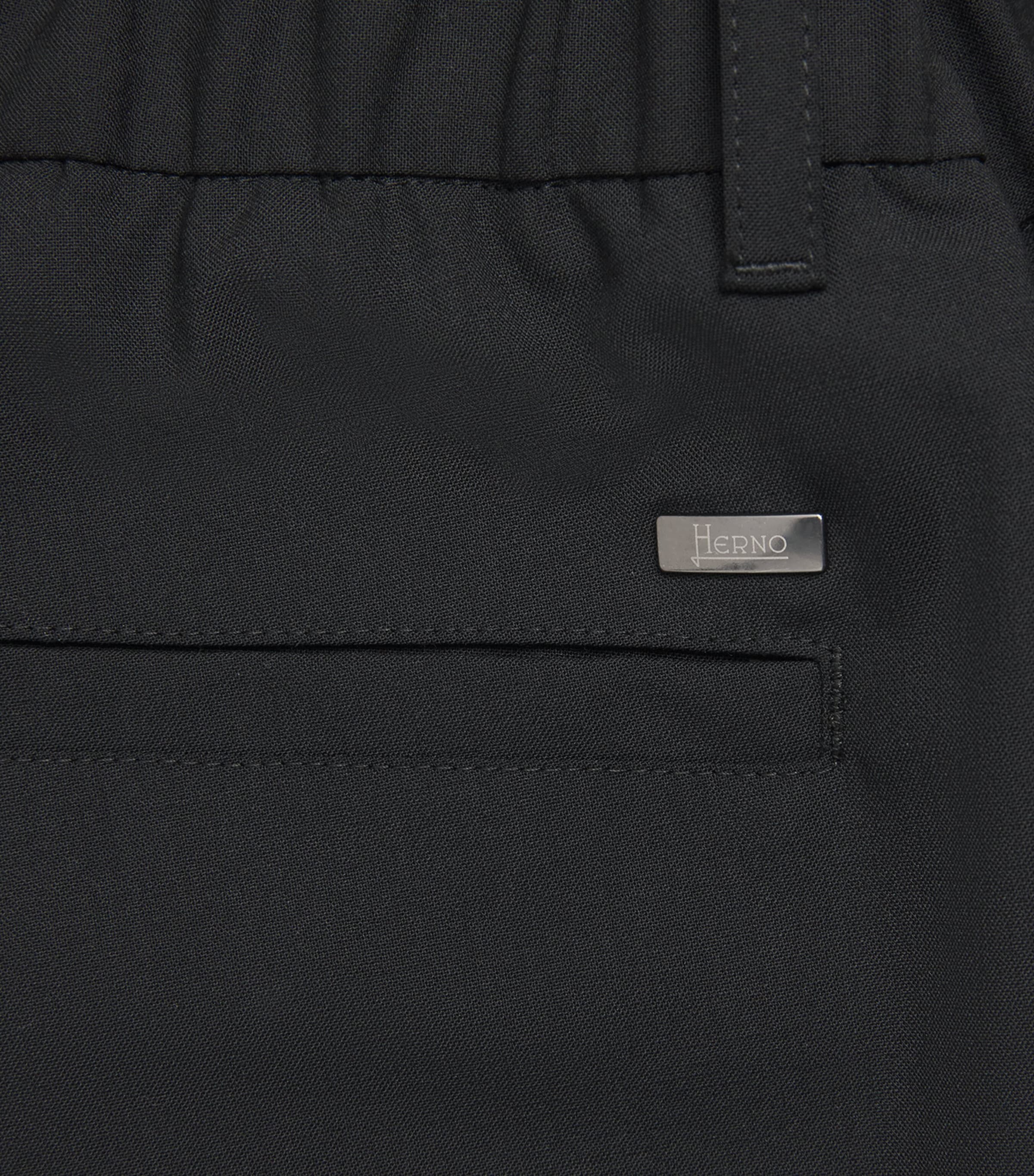 Herno Mens Technical Drawstring Trousers Nero Image 6
