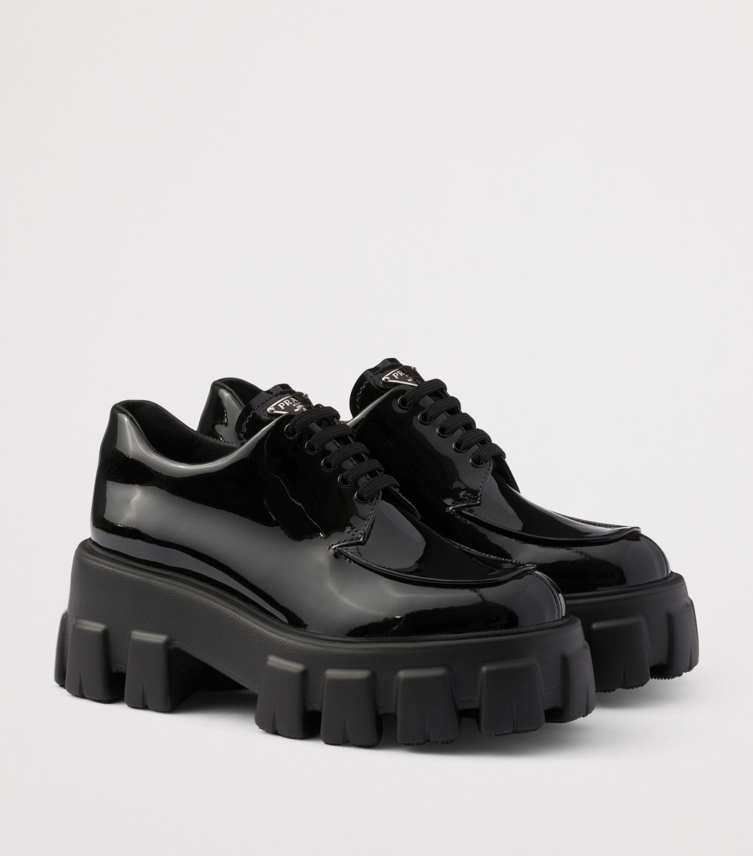 Patent Calfskin Platform Derby F0002 Image 2