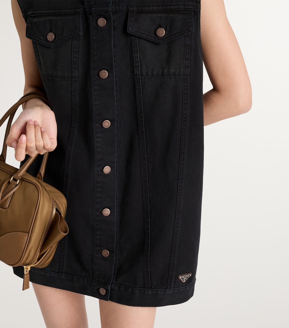 Denim Mini Dress F0557 Image 6