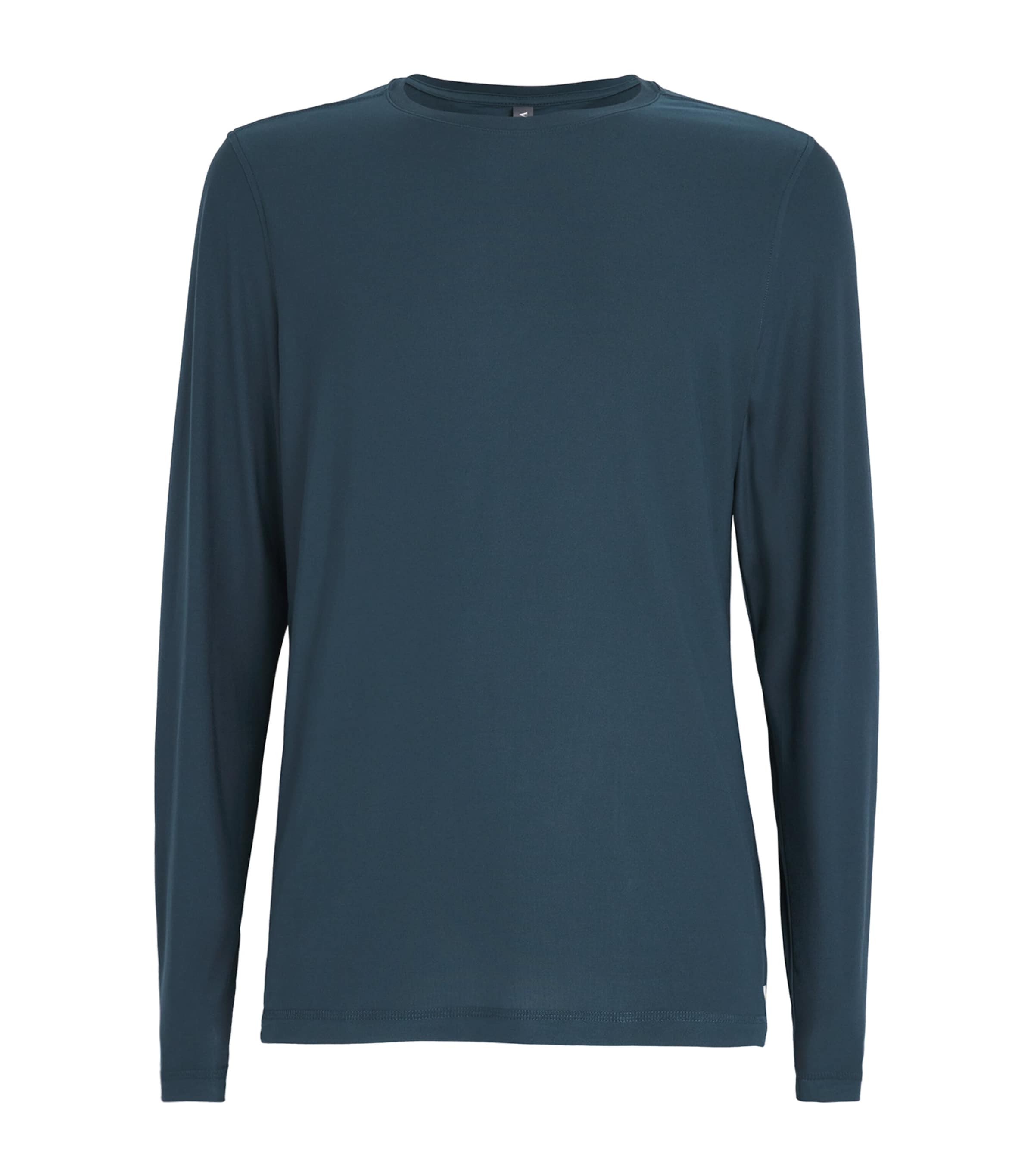 VUORI Mens Strato Tech Long-Sleeve T-Shirt Deep Sea Image 1