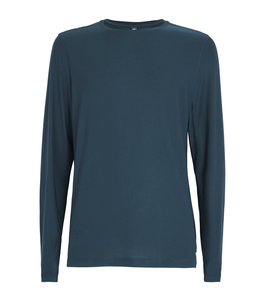 VUORI Mens Strato Tech Long-Sleeve T-Shirt Deep Sea Image 1