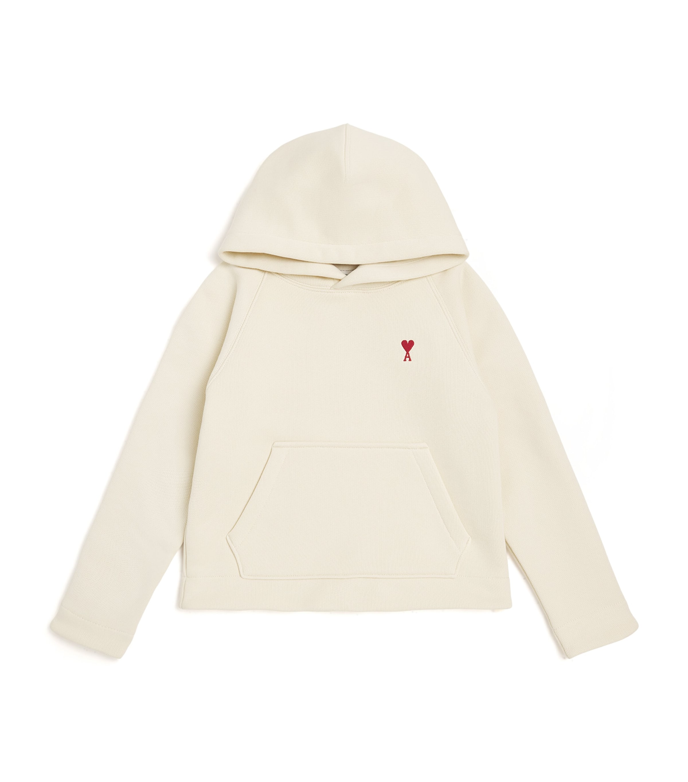 Ami Alexandre Mattiussi Cotton Ami De Coeur Hoodie In White