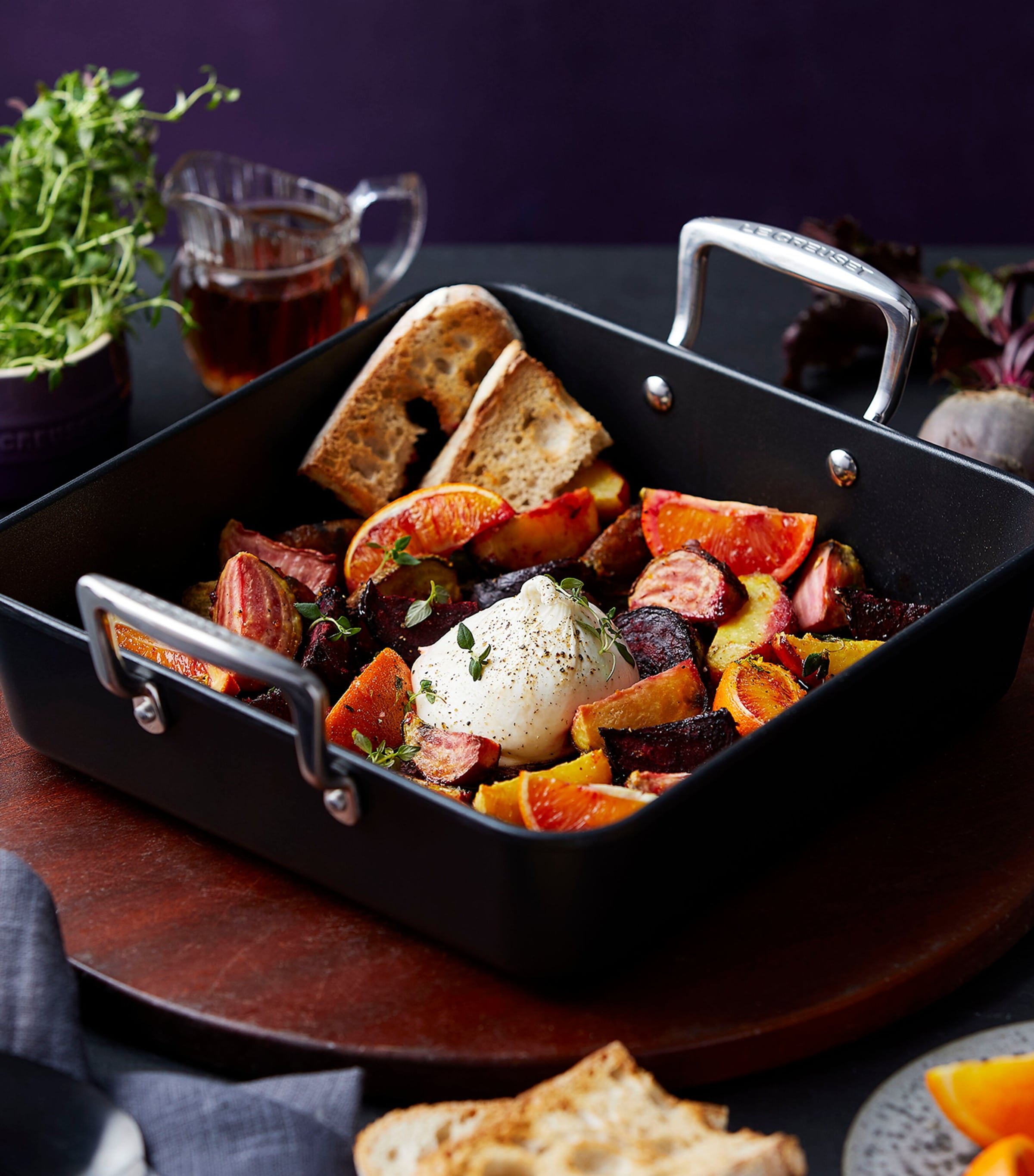 Toughened Non-Stick Square Roaster (26cm) BLACK Image 4