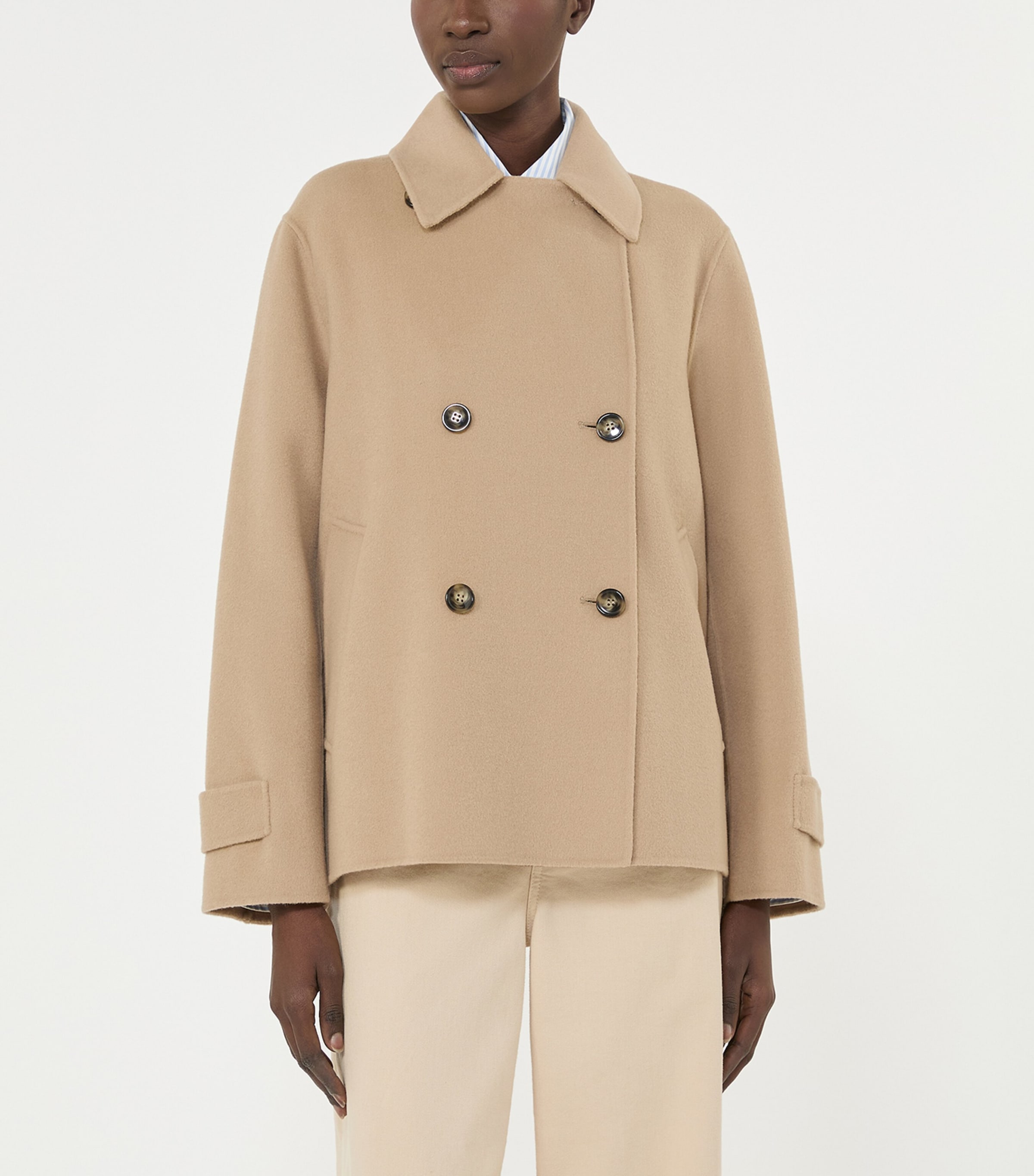 Wool-Blend Double-Breasted Coat CAMEL Image 2