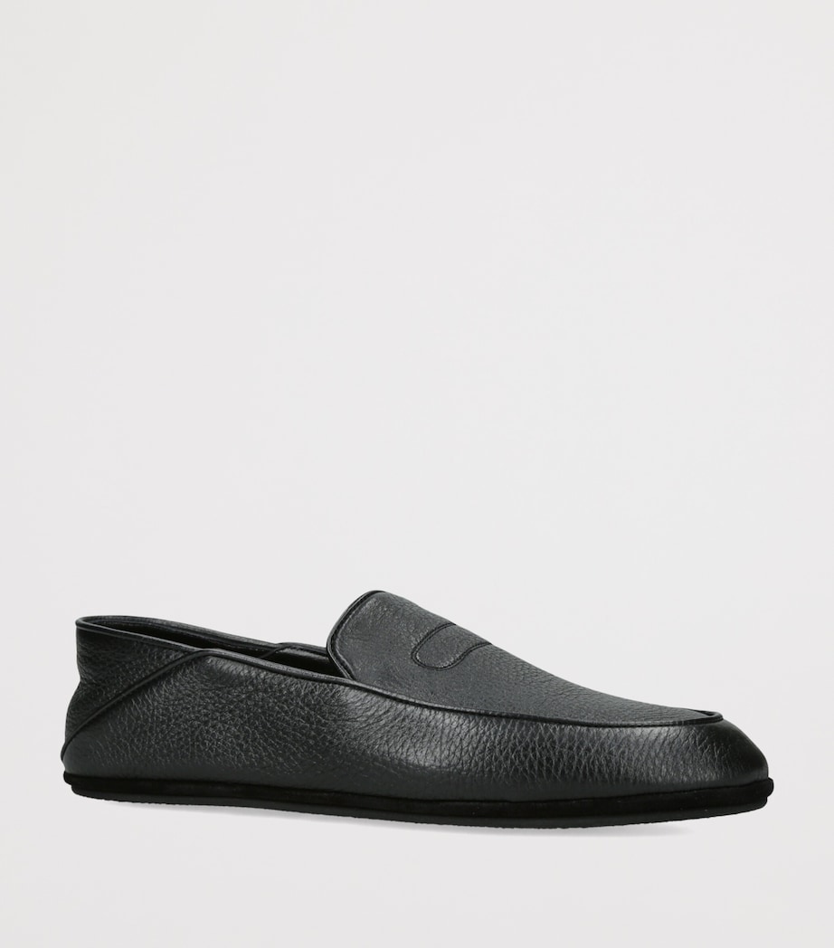 John Lobb Leather Kingston II Slippers Black Image 2
