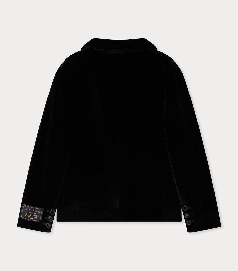 Organic Cotton Velvet Teo Blazer (4-8 Years) NOIR Image 2