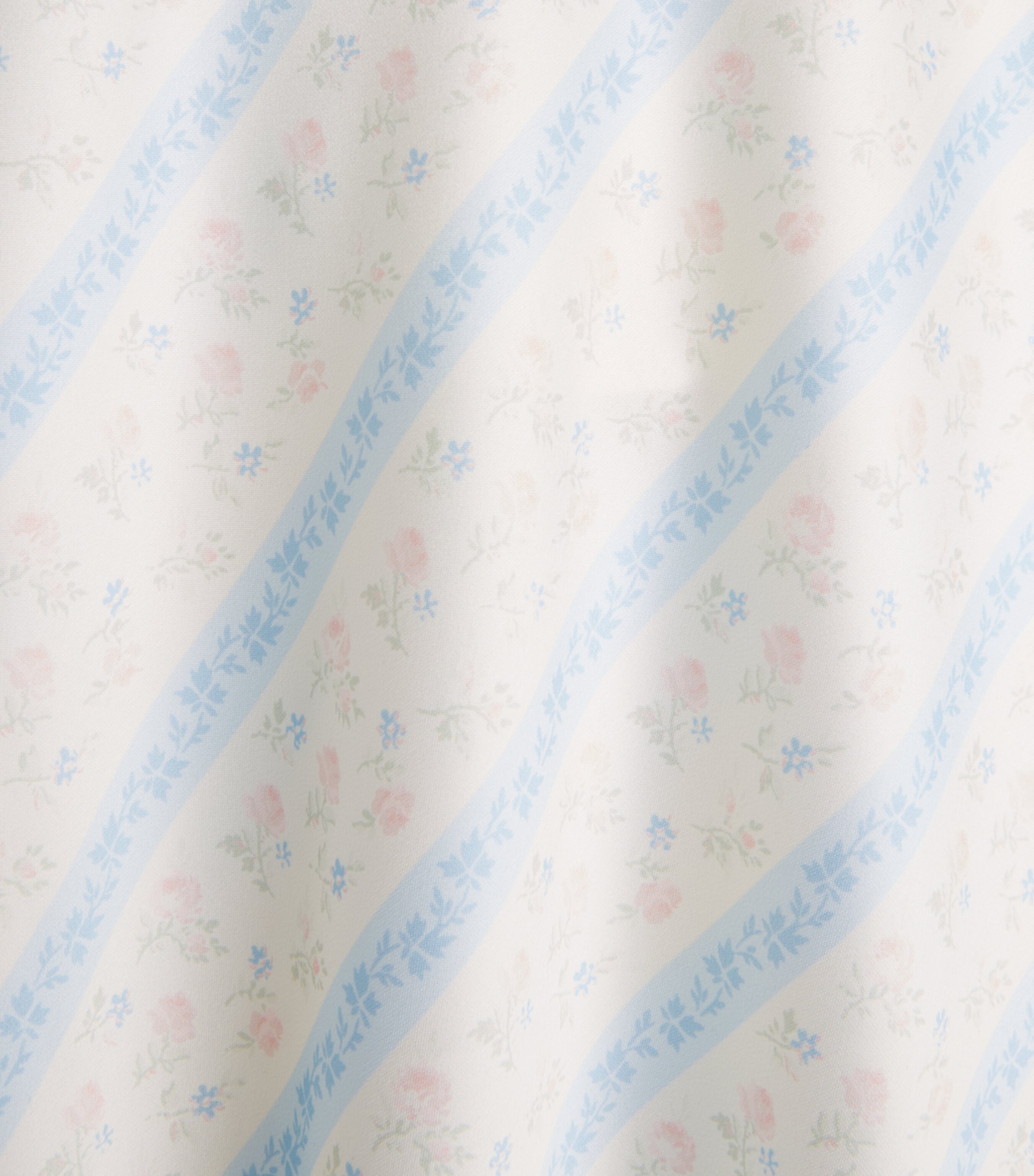 LoveShackFancy Floral Stripe Adelise Dress (7-14 Years) Cotskcotton Skies Image 3