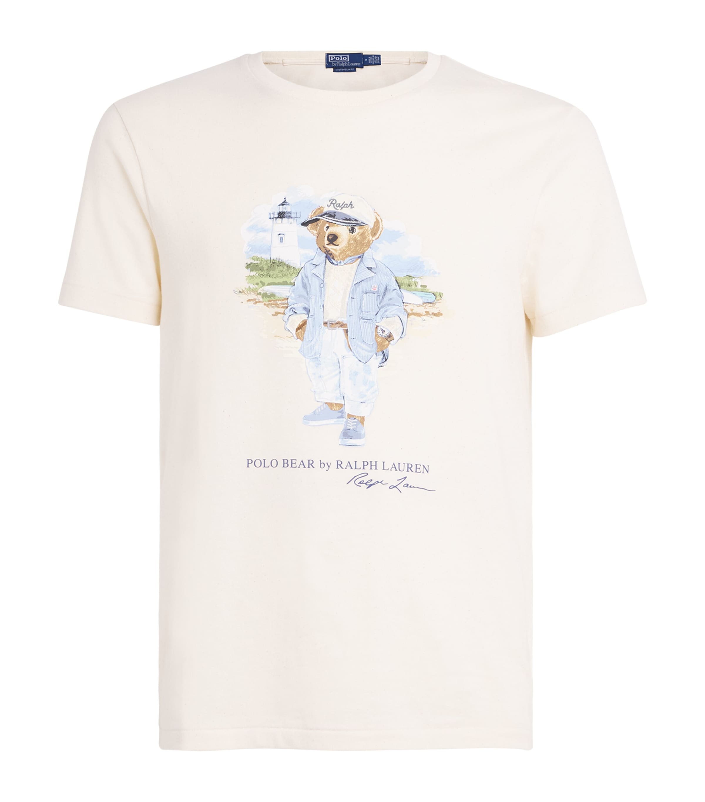 Polo Ralph Lauren Mens Cotton Polo Bear T-Shirt White Image 1
