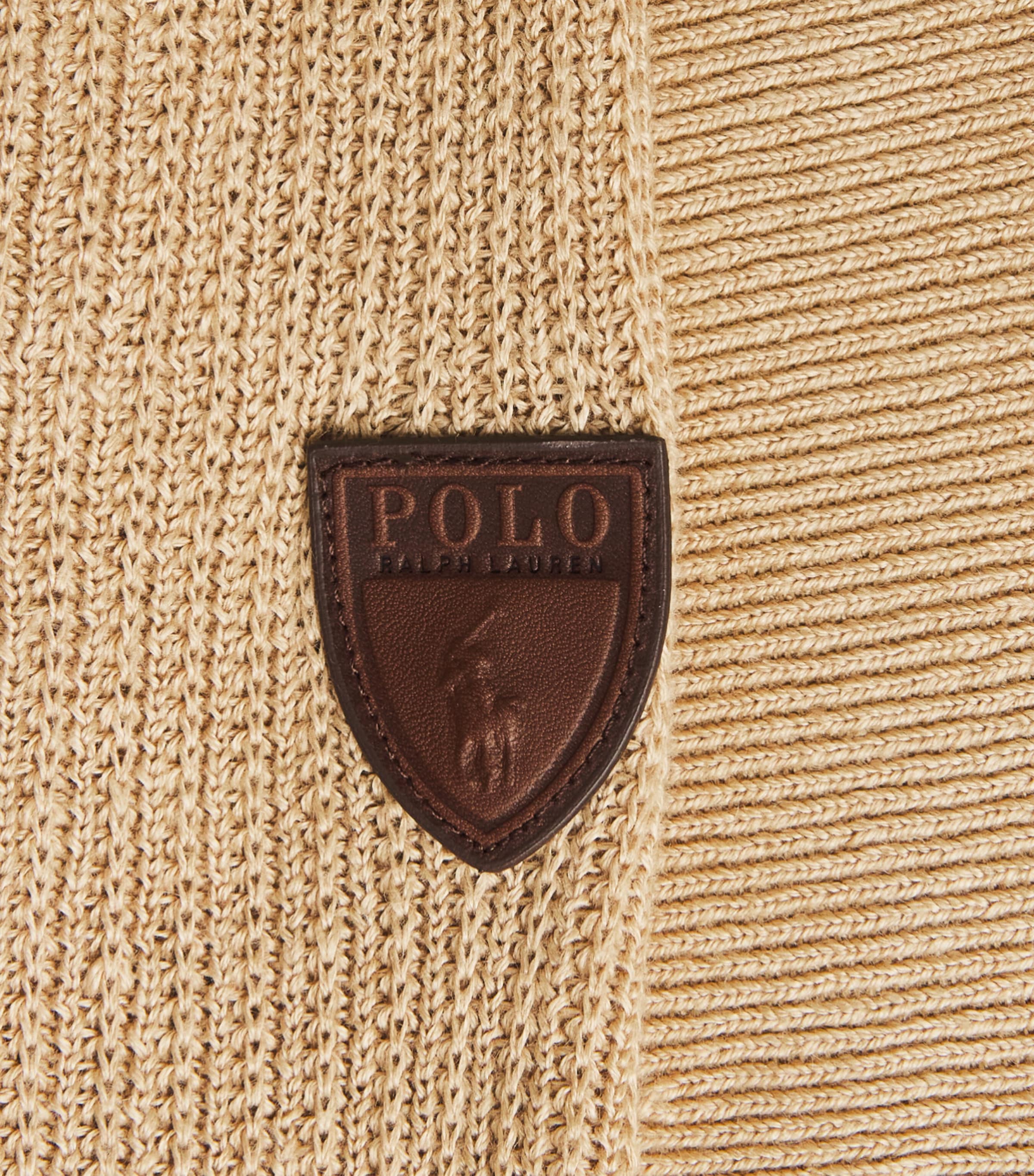 Polo Ralph Lauren Mens Linen Hybrid Bomber Jacket Vintage Khaki Combo Image 6