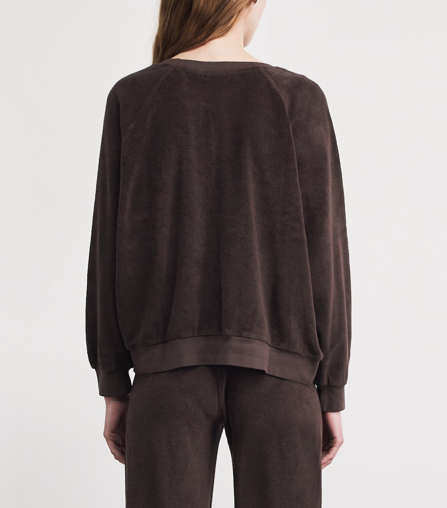 Suzie Kondi Womens Cotton-Blend Samos Sweatshirt Truffle Image 5