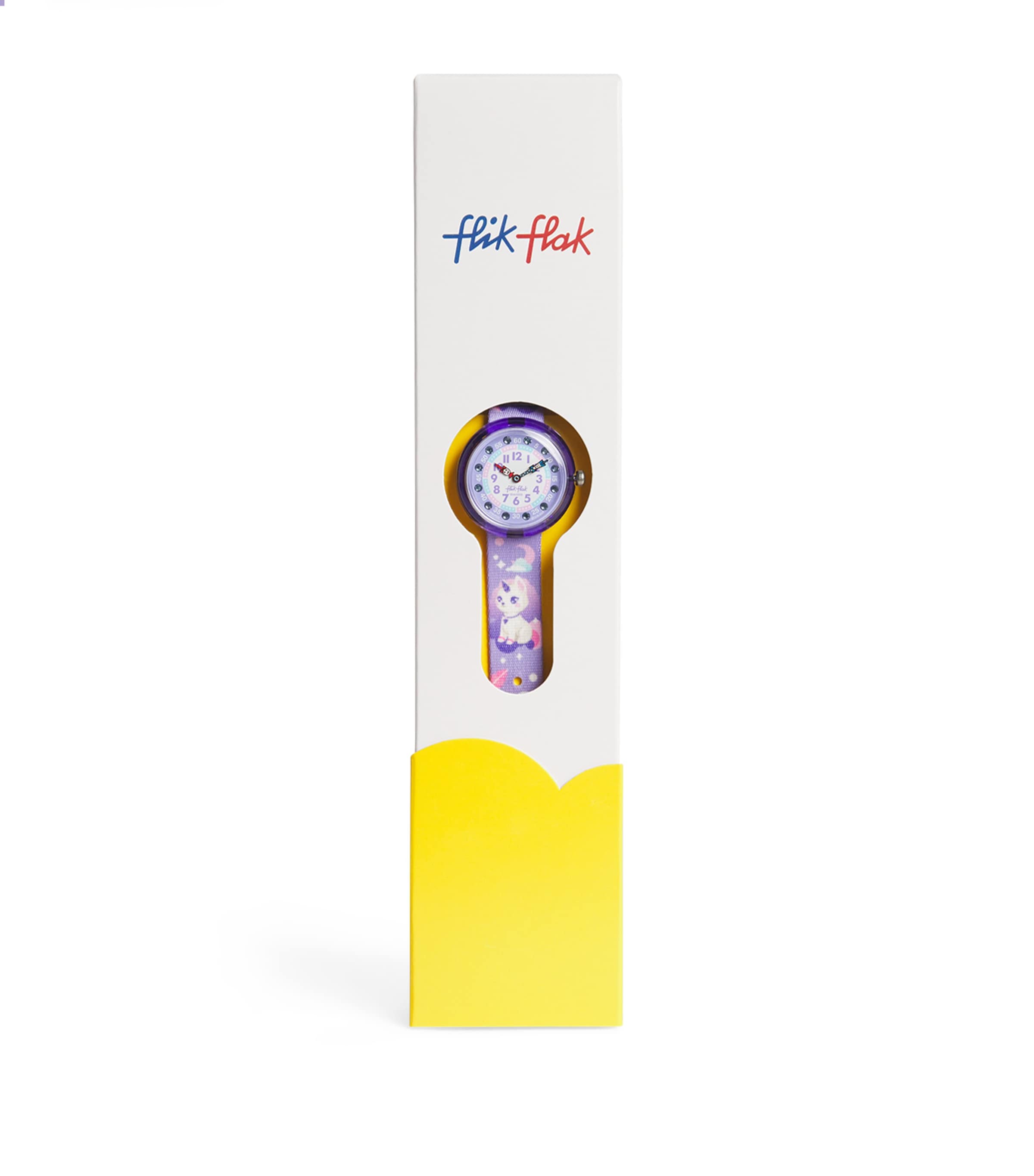 Flik Flak Mystic Land Cosmicat Watch In Purple