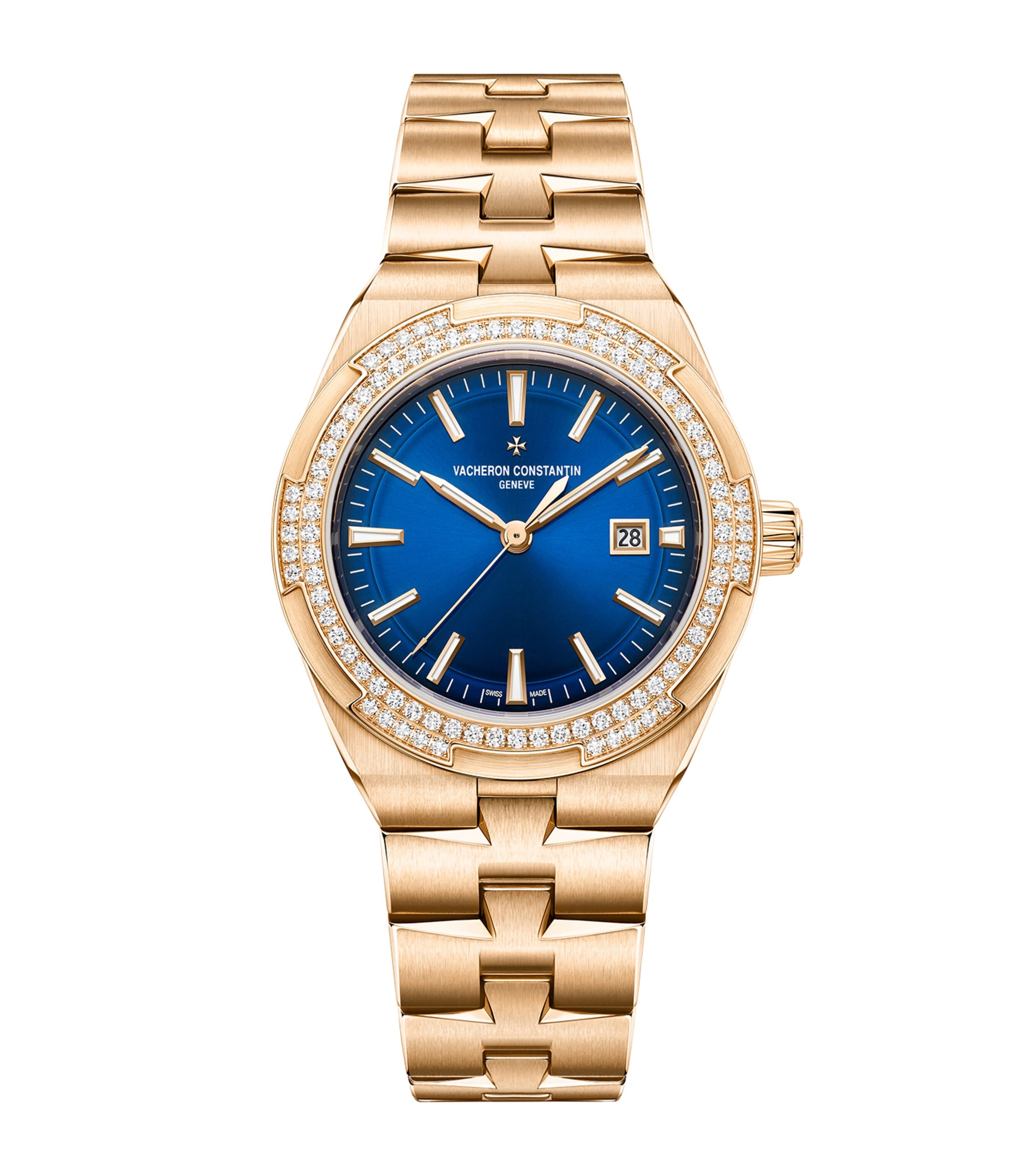 Vacheron Constantin Rose Gold and Diamond Overseas Watch 35mm Pink Gold Image 1