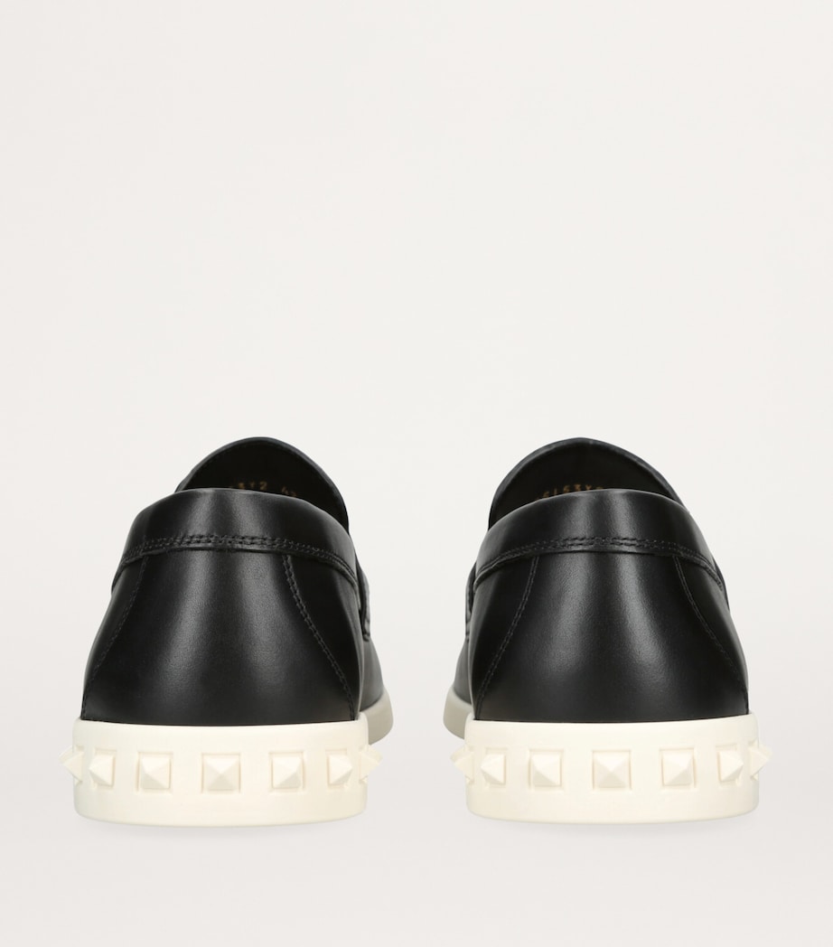 Leather Leisure Flow Loafers BLACK Image 2