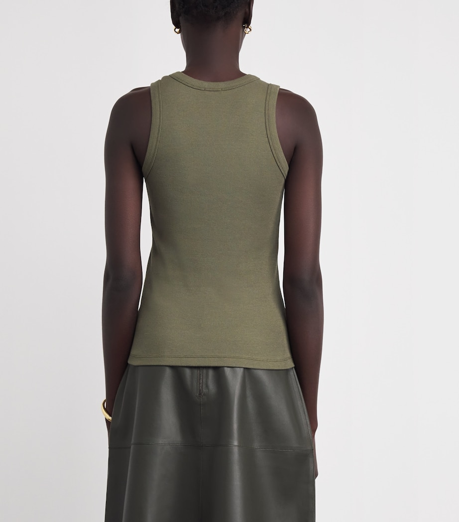 Stretch-Cotton Yeux Tank Top PALM LEAF Image 4