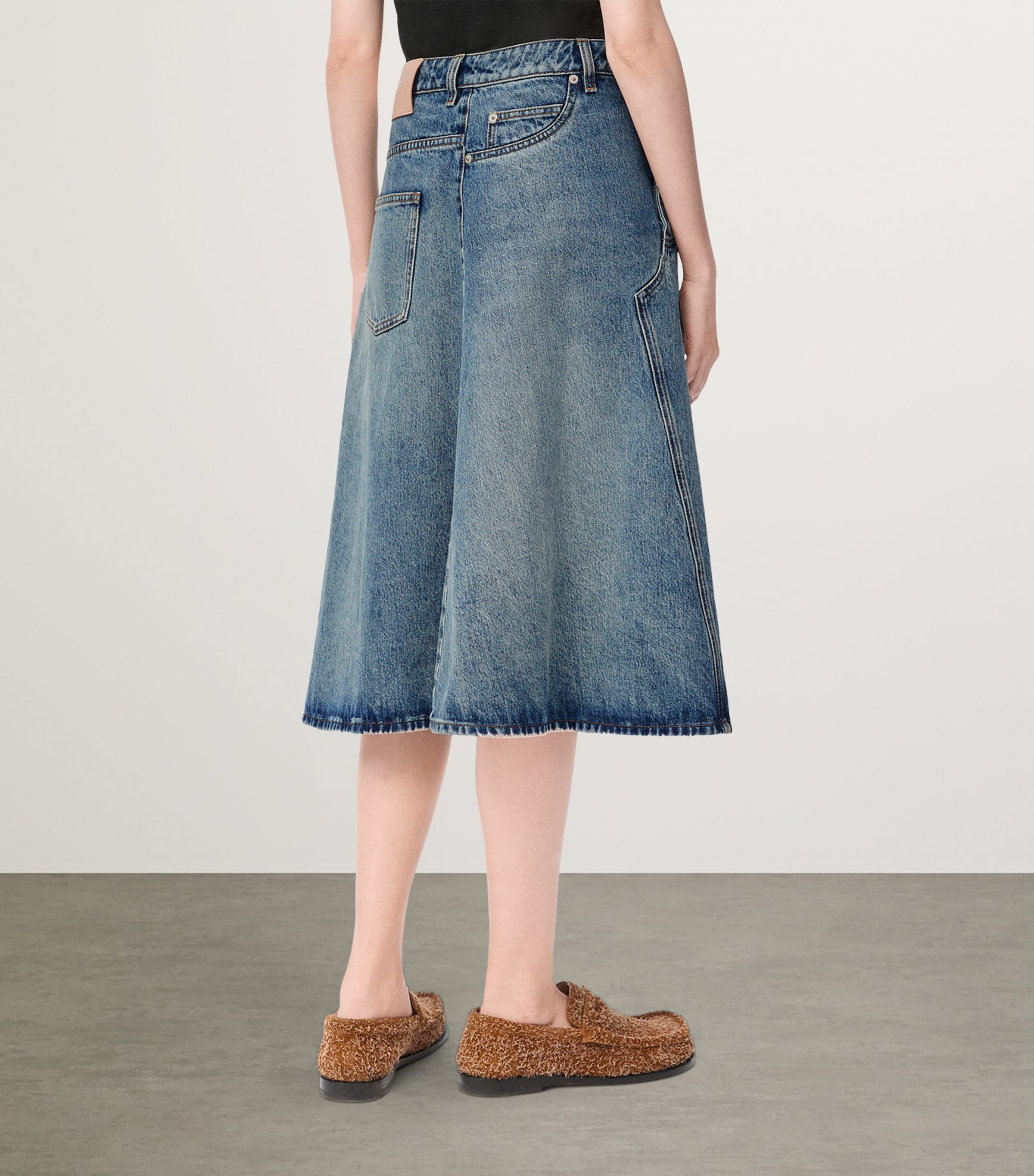 LOEWE Deconstructed Denim Skirt | Harrods US