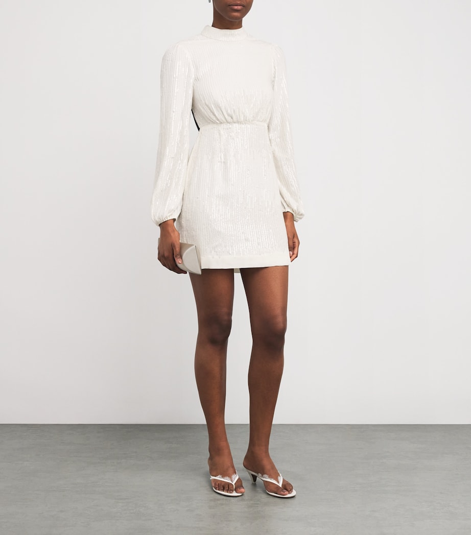 Sequinned Lara Mini Dress IVORY SEQUIN Image 2