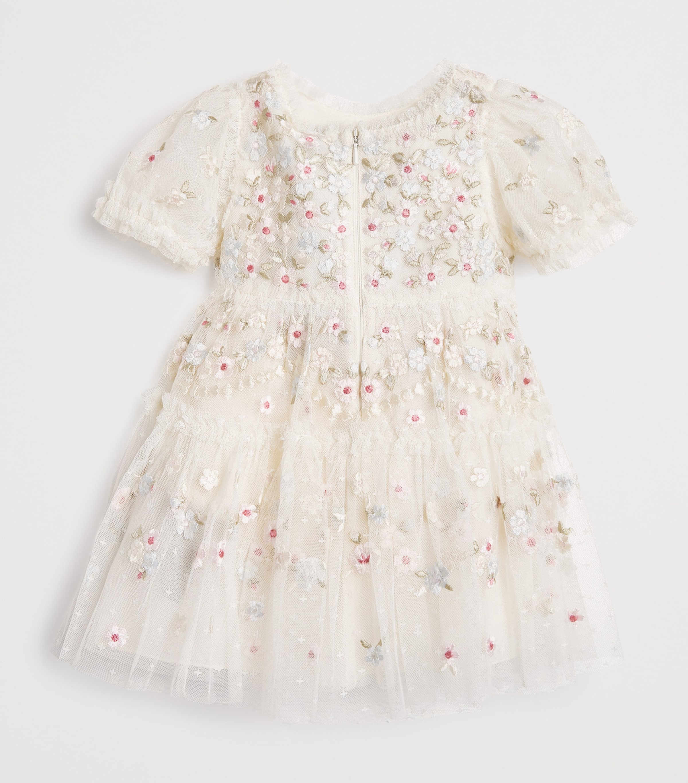Tulle Embroidered Garland Ribbon Dress (6-24 Months) CPLCREAM/PASTEL Image 2
