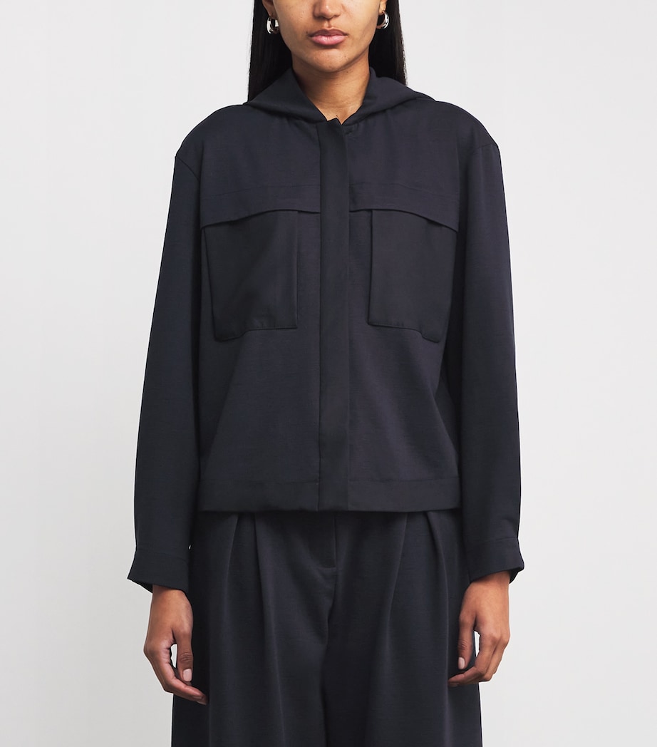 Stretch-Jersey Hooded Jacket NAVY Image 3