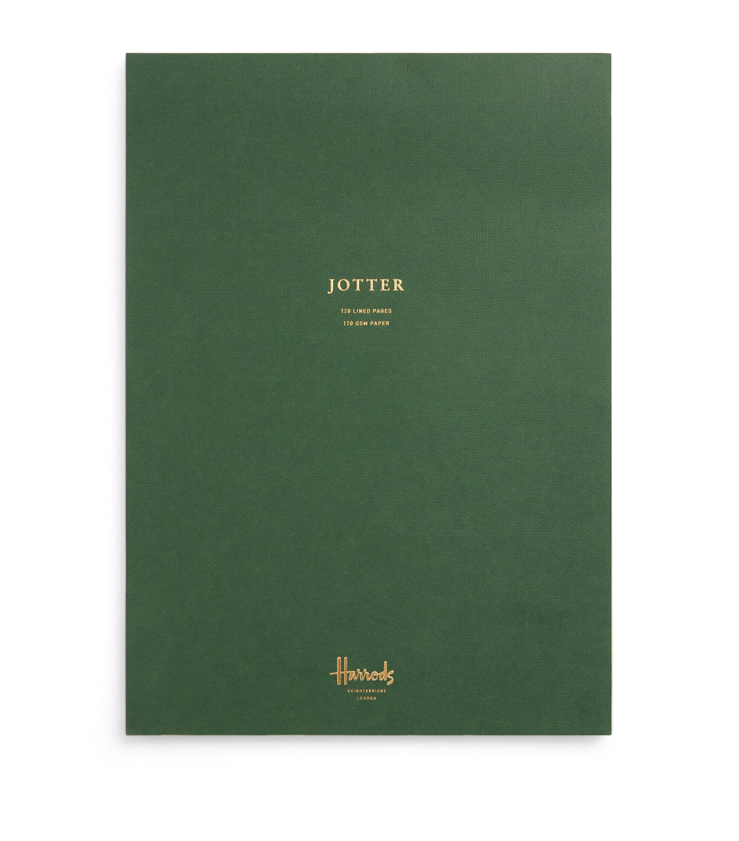 Harrods Plain A5 Jotter Notepad In Green