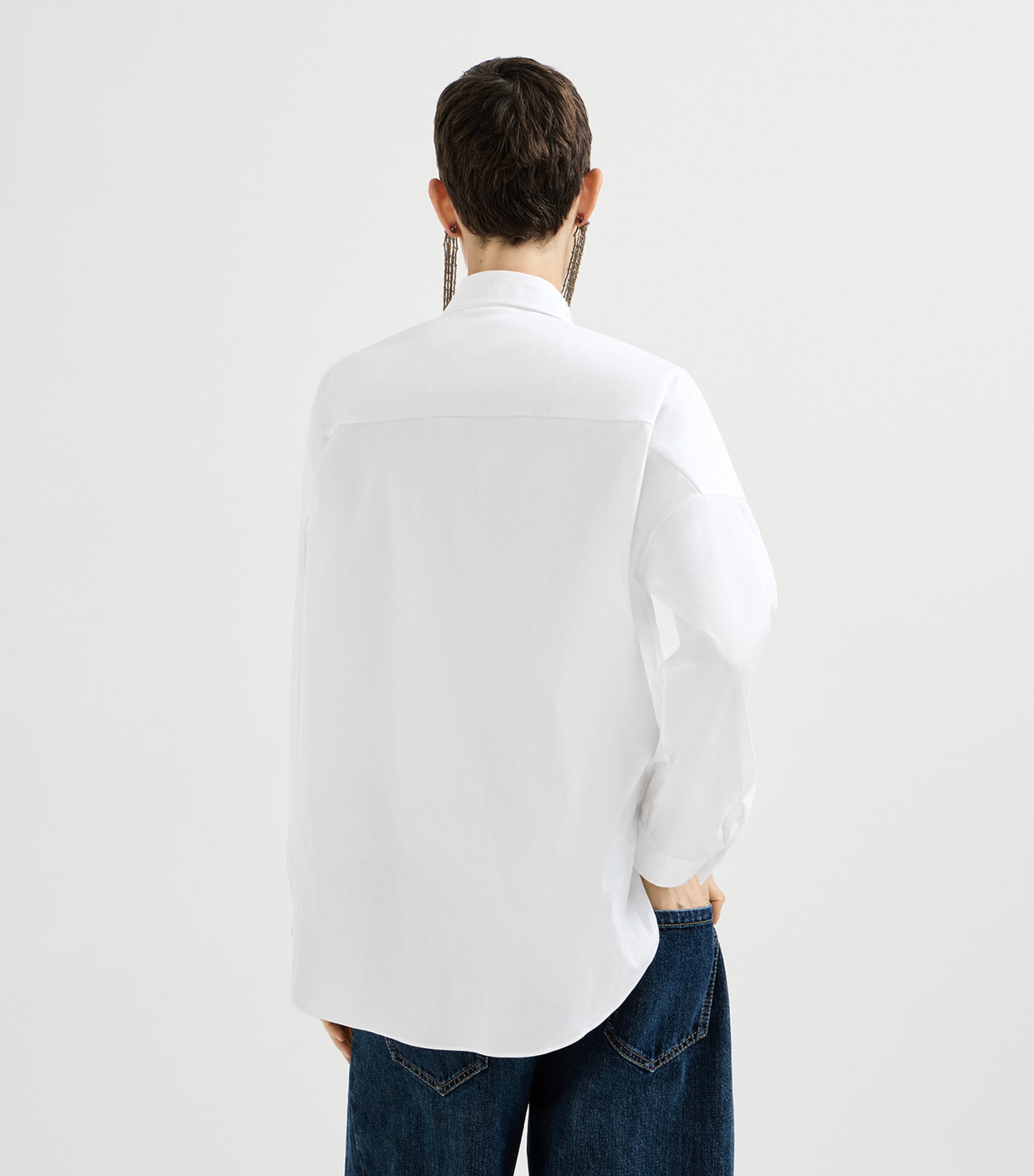 Brunello Cucinelli Womens Stretch-Cotton Poplin Monili Shirt Image 5