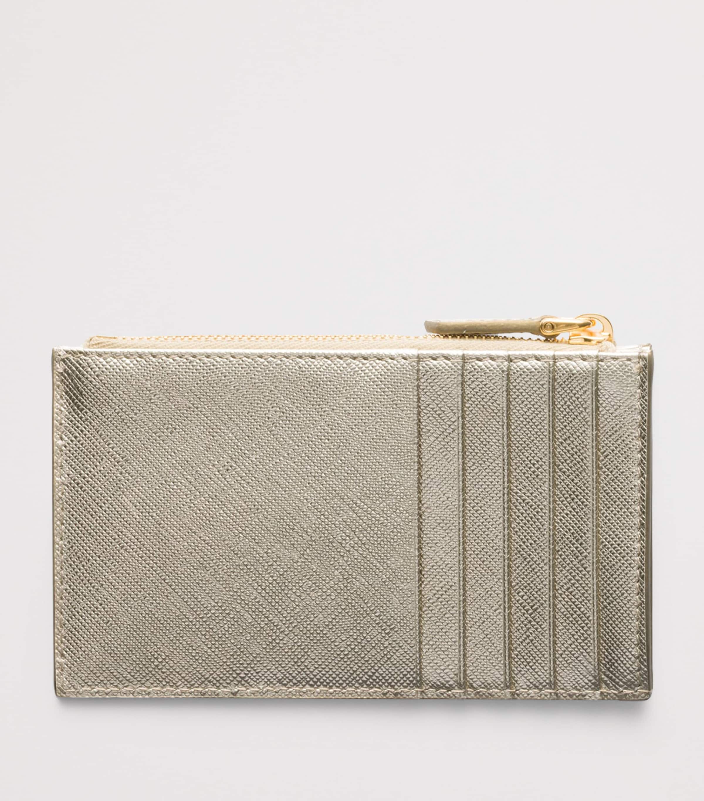Saffiano Leather Zip-Up Card Holder F0846 Image 3