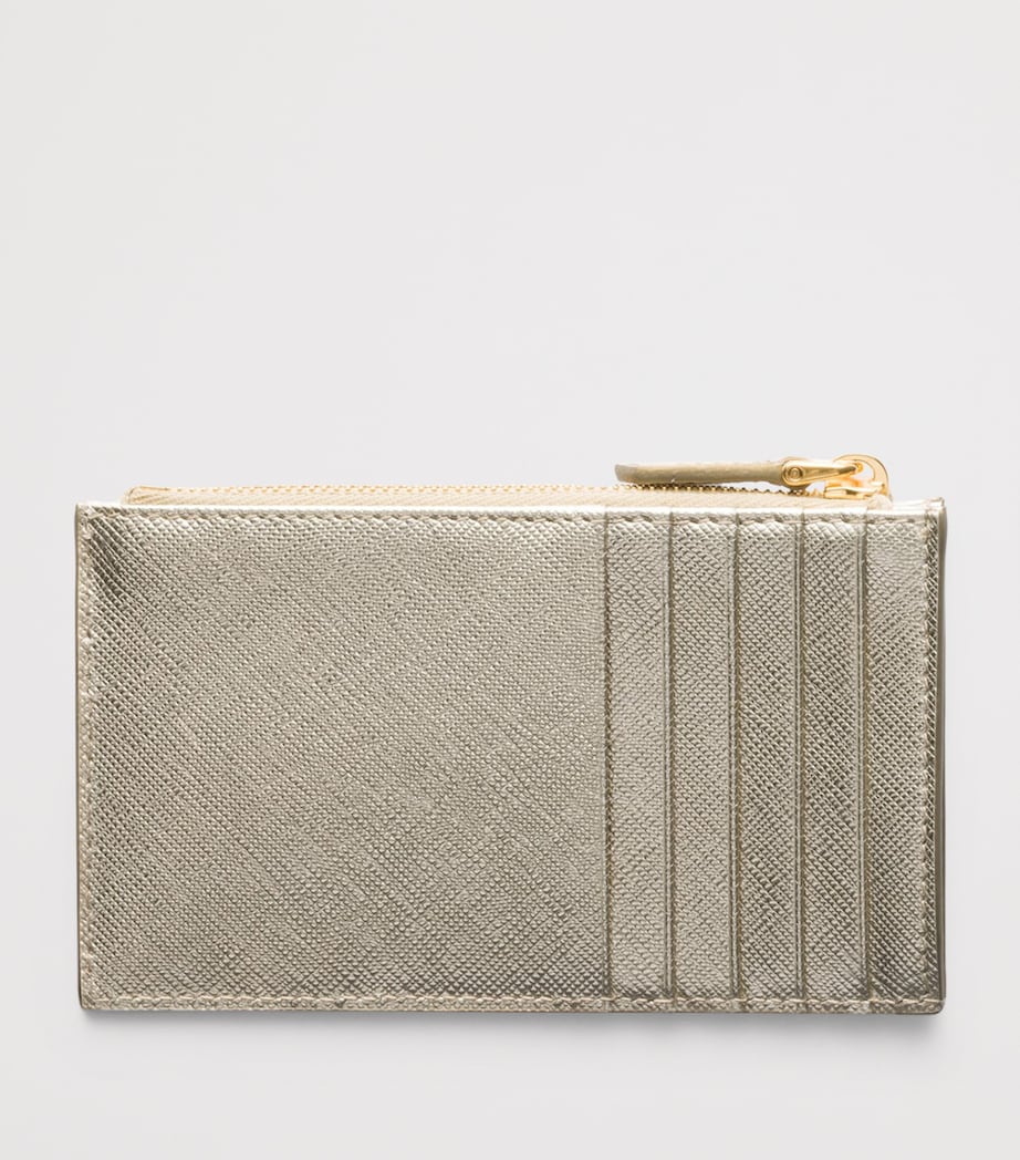 Saffiano Leather Zip-Up Card Holder F0846 Image 3