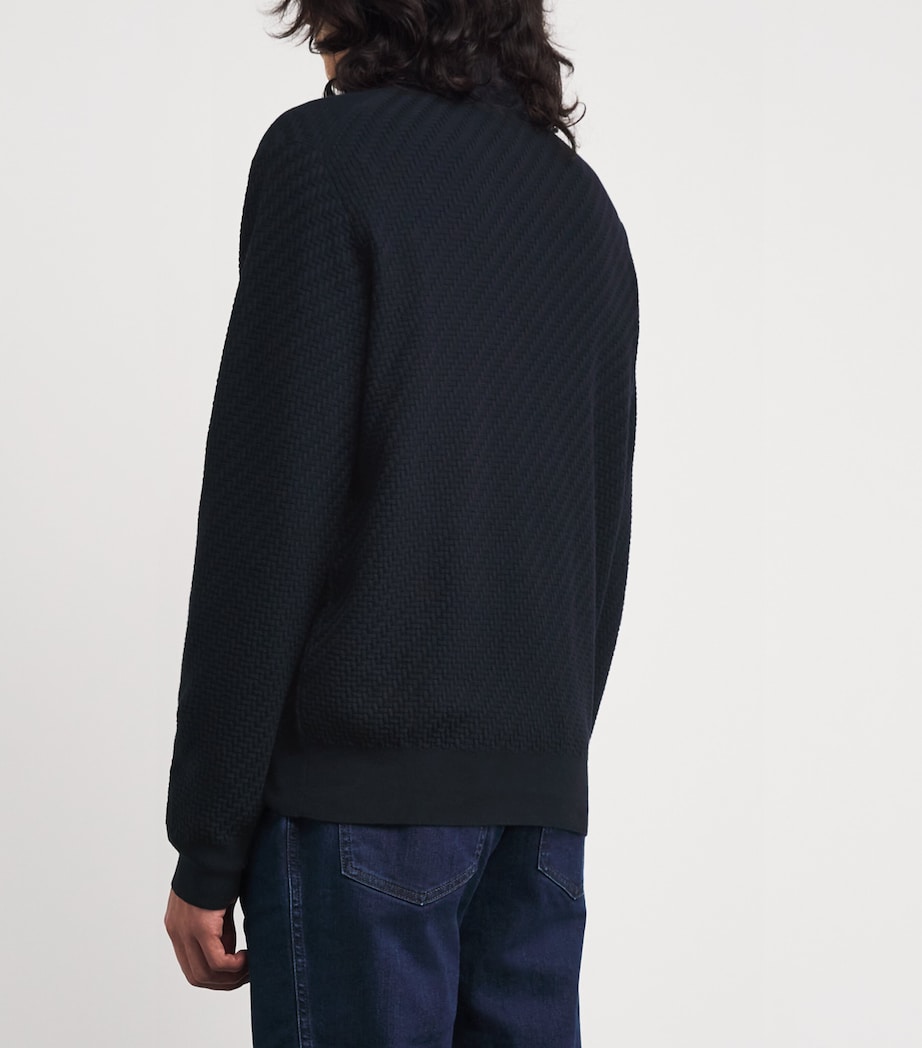 Brioni Mens Cotton-Silk-Cashmere Polo Shirt Image 5