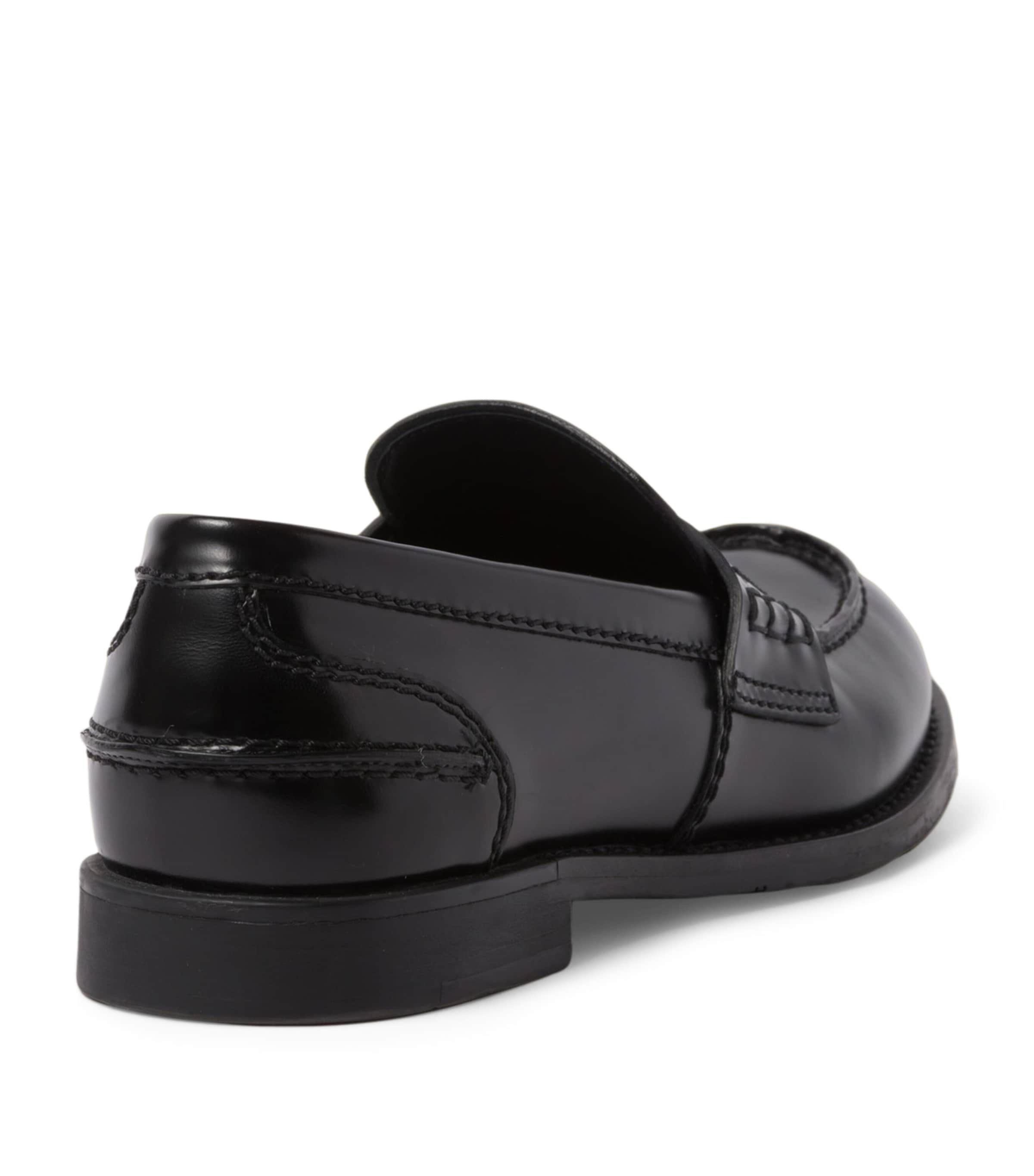 Brushed-Leather Embossed Loafers F0002 Image 3