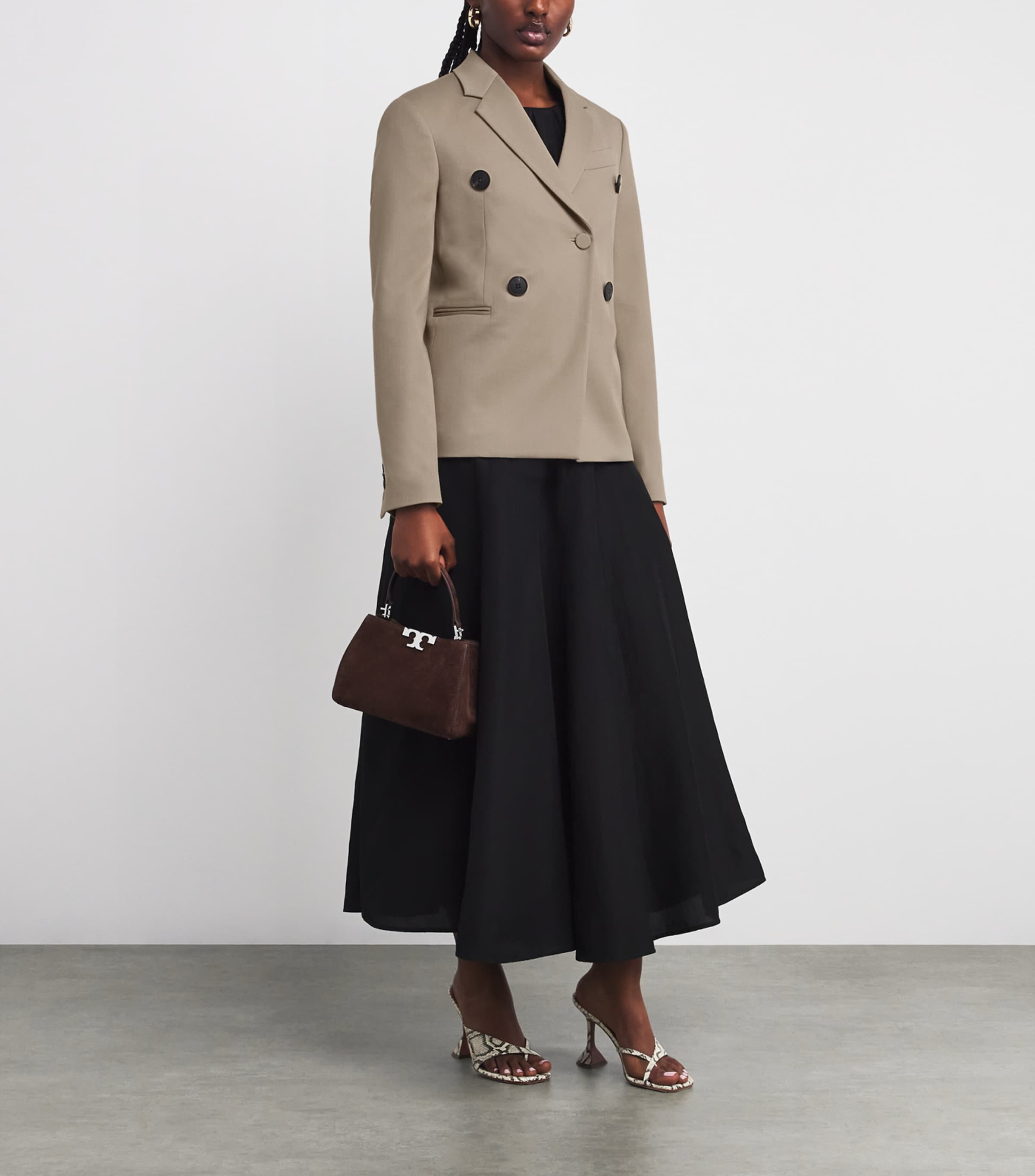 Wool-Blend Blazer TAUPE GRAY 026 Image 2