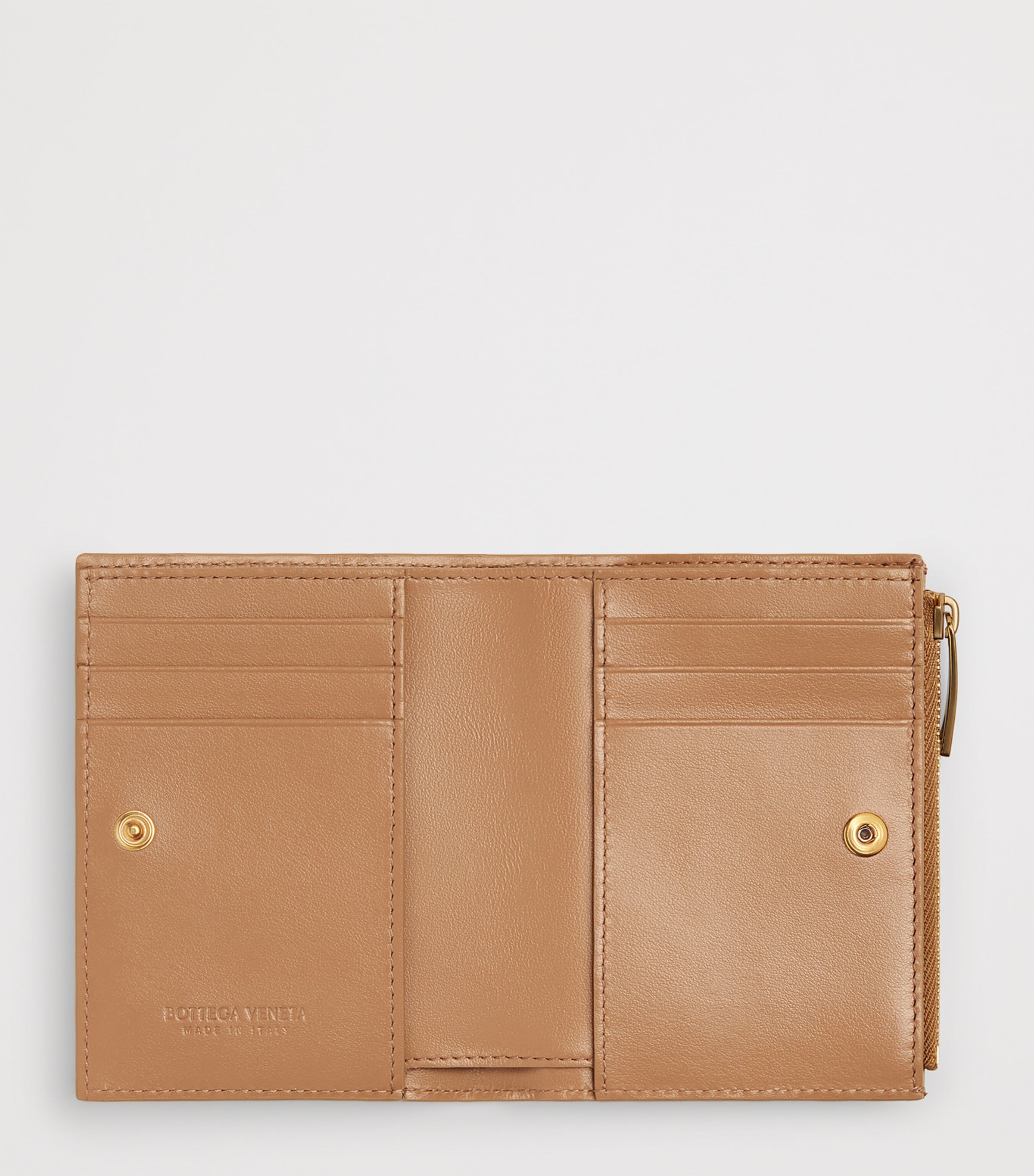 Small Leather Intrecciato Bifold Wallet 2787 Image 2