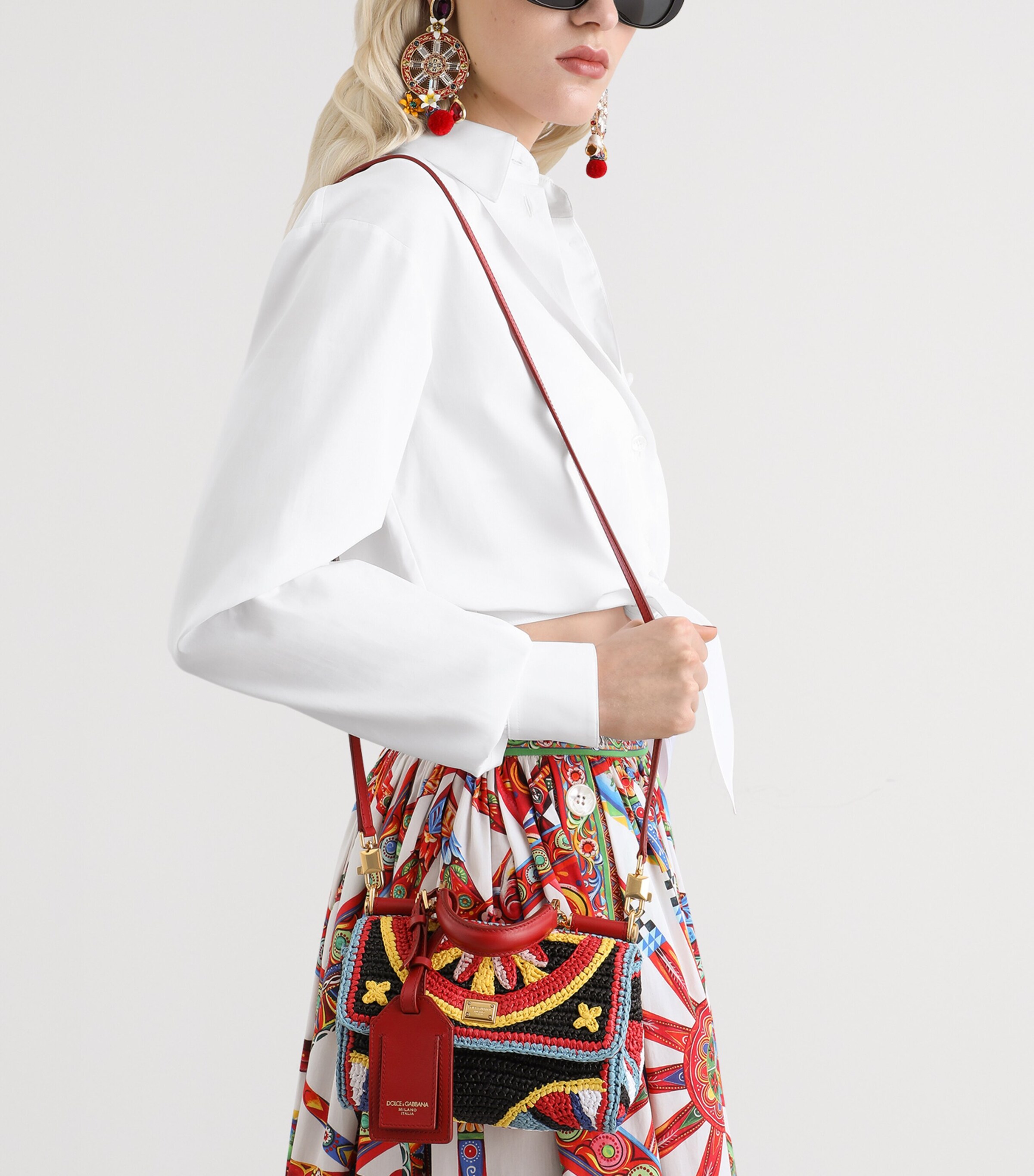 Dolce&Gabbana Raffia My Sicily Top-Handle Bag Multicolor/red Image 7