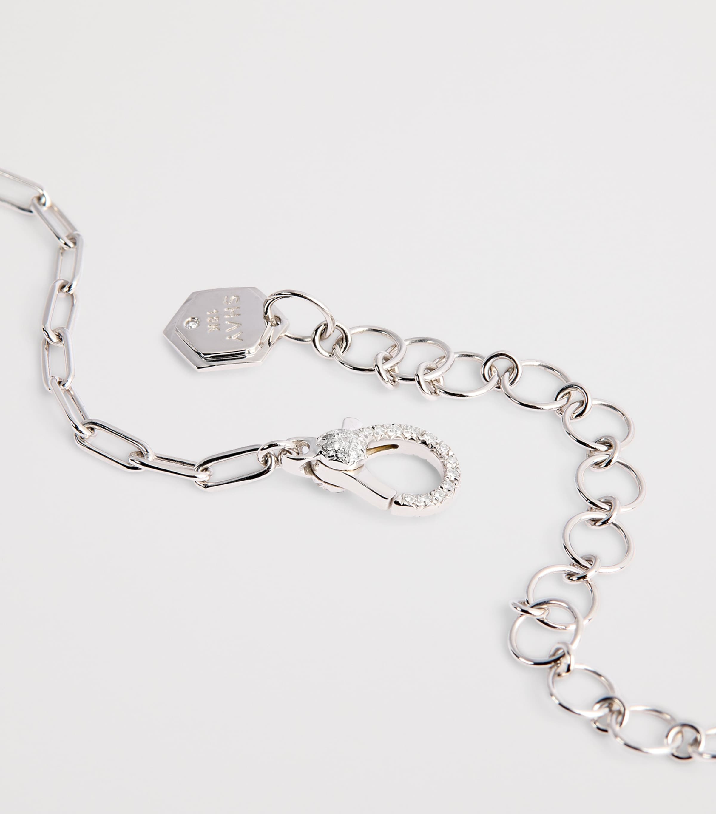 White Gold and Diamond Illusion Necklace WHITE GOLD Image 3