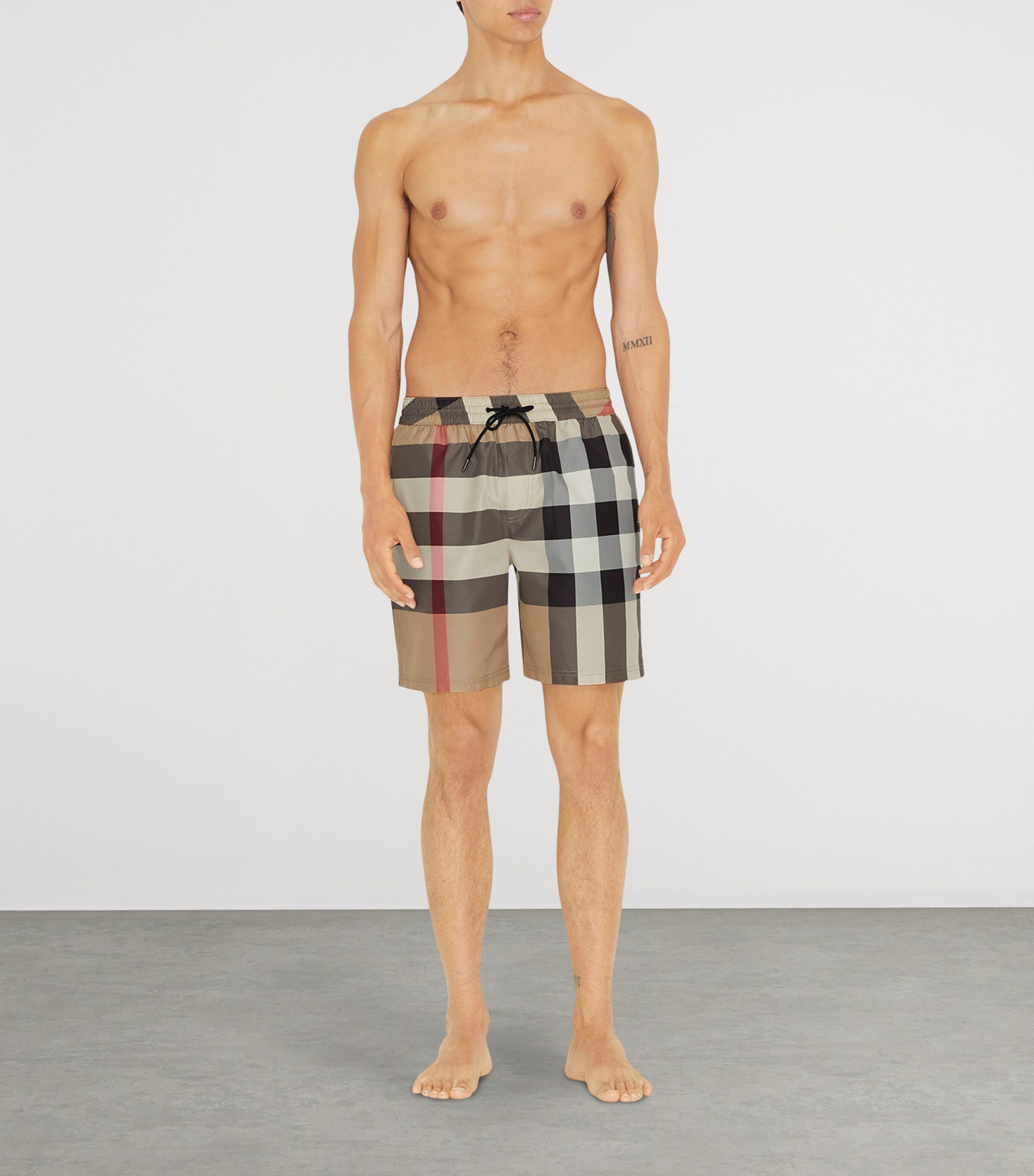 Burberry Mens Check Swim Shorts Archive Beige Ip Chk Image 2