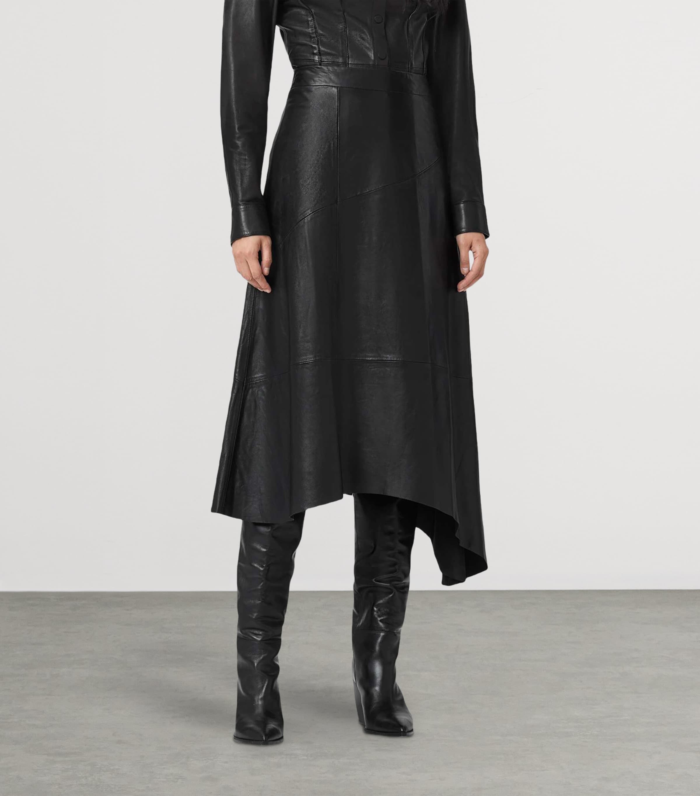 Gia Lea Leather Skirt BLACK Image 5